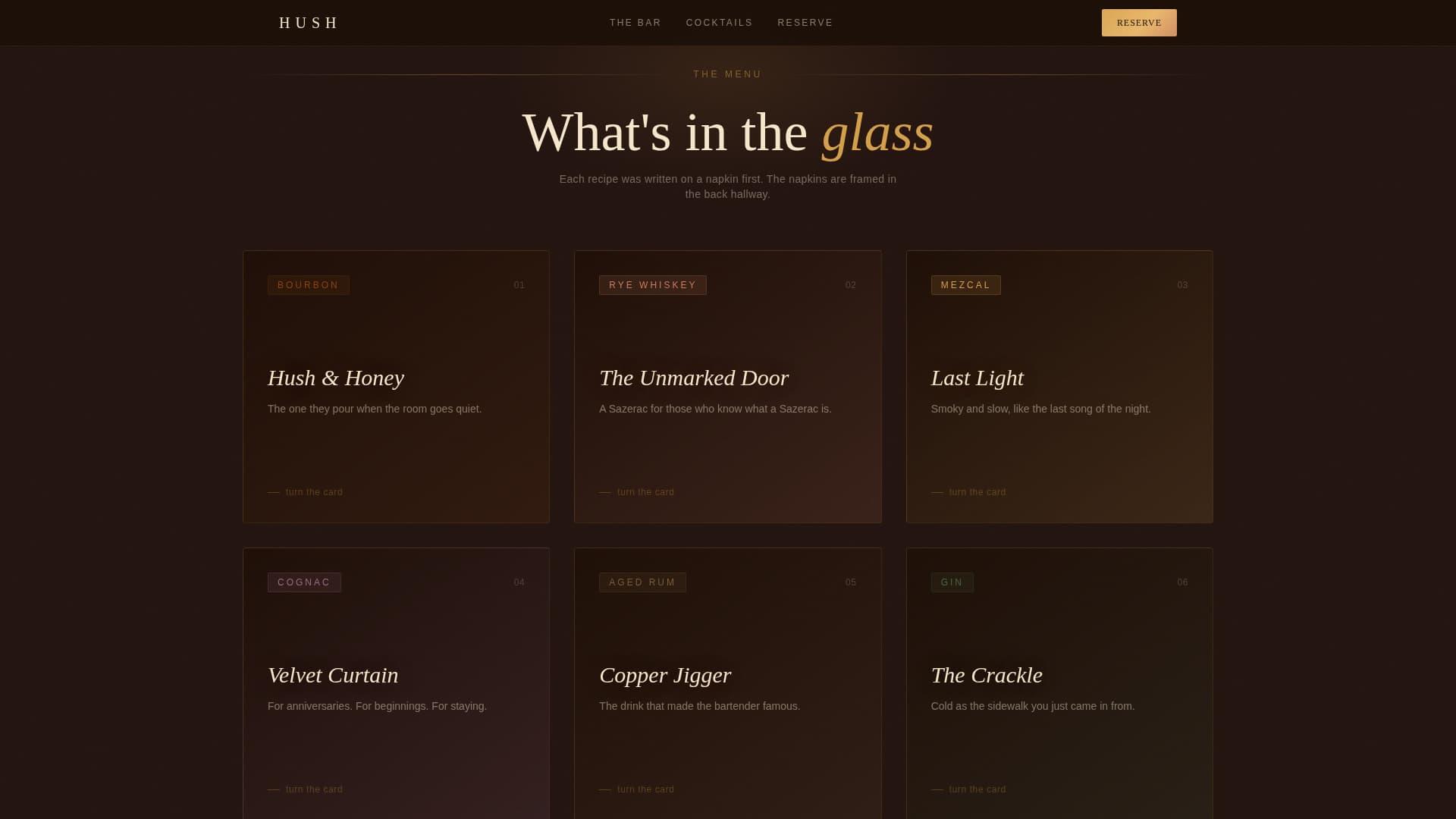 Speakeasy & Hidden Bar Secret Reservation Website Template