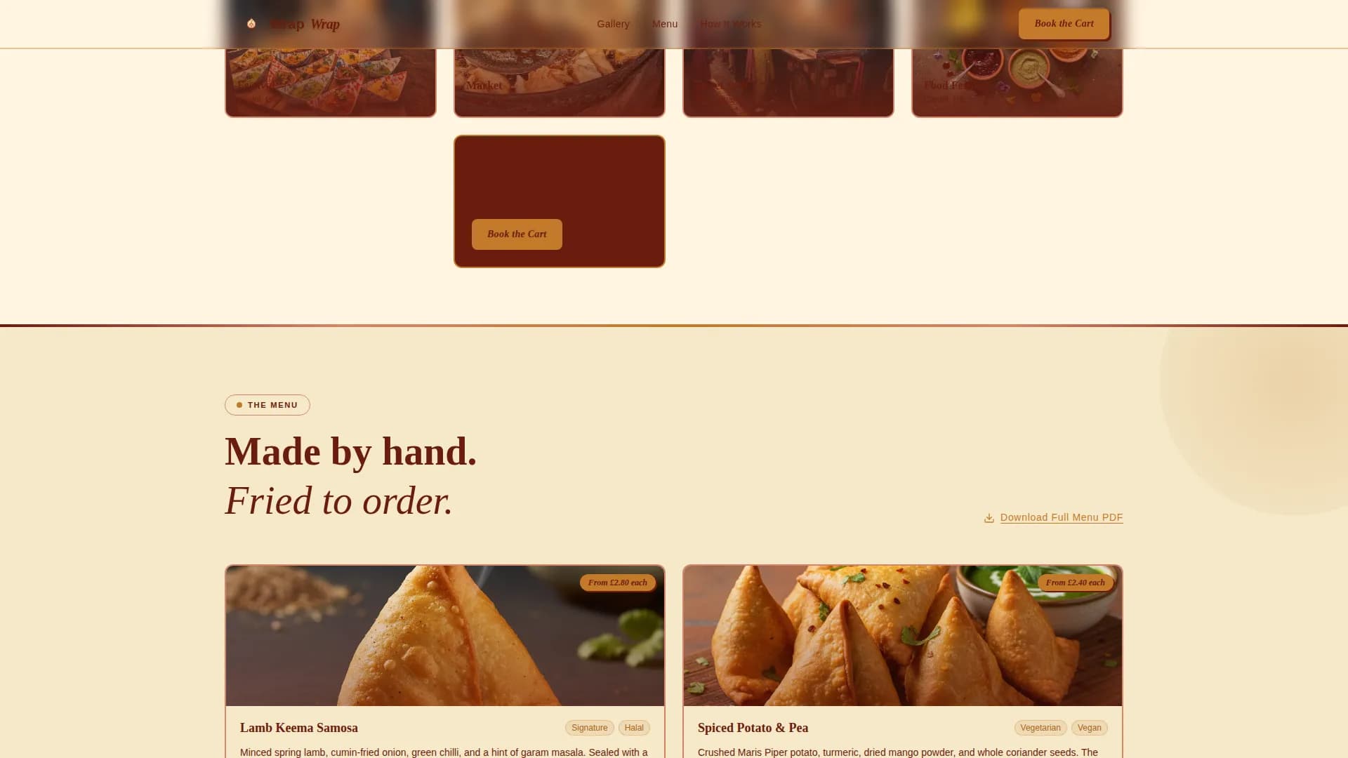 Wrap — Trendy Street Food Landing Page Template