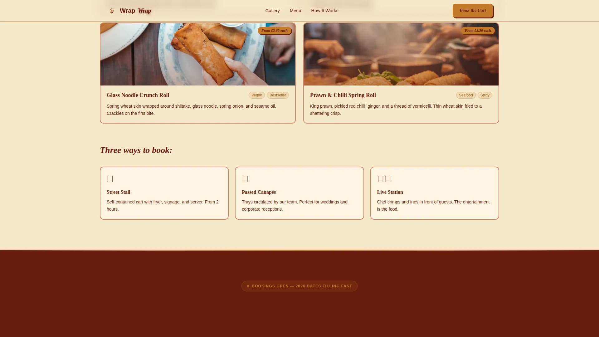 Wrap — Trendy Street Food Landing Page Template