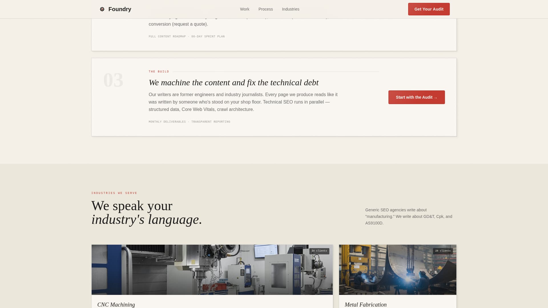 Manufacturing Marketing & Agency Professional Website Template