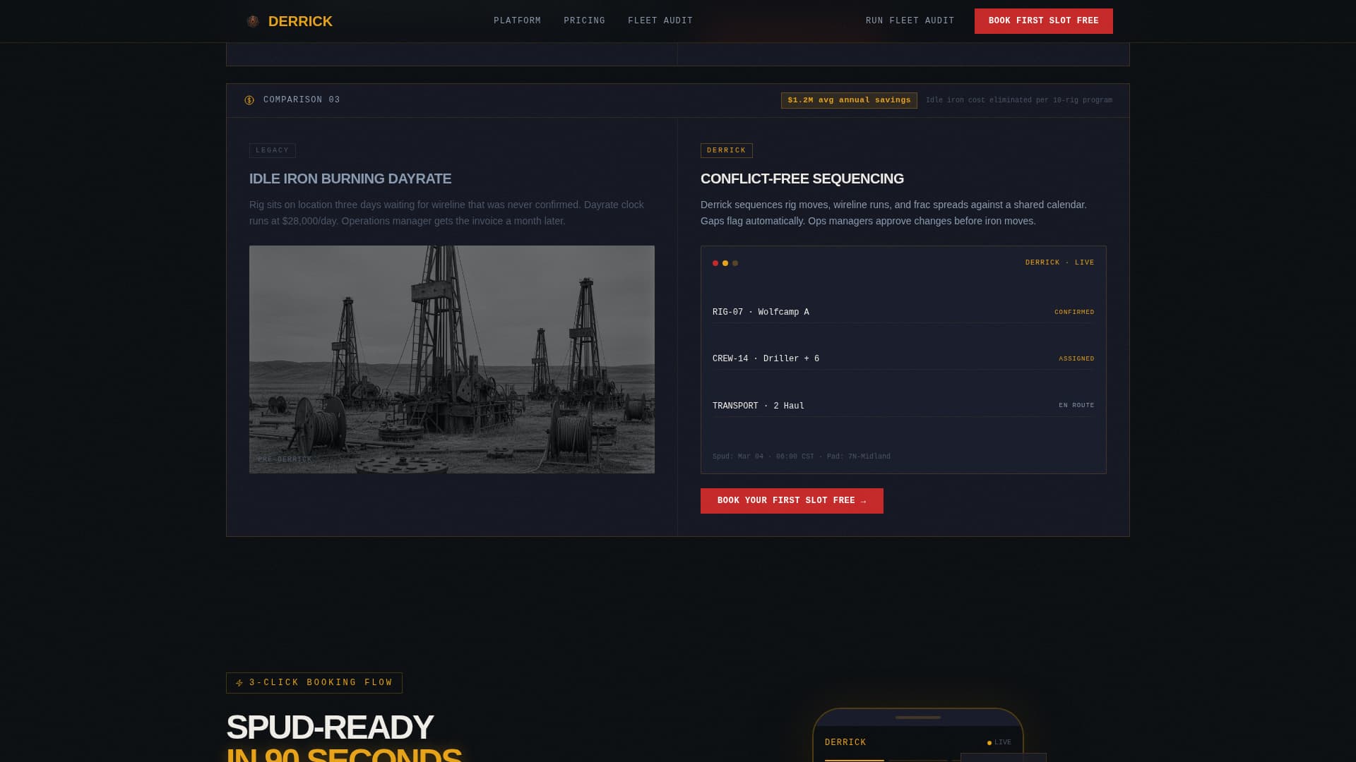 Derrick - Powerful Oilfield Landing Page Template