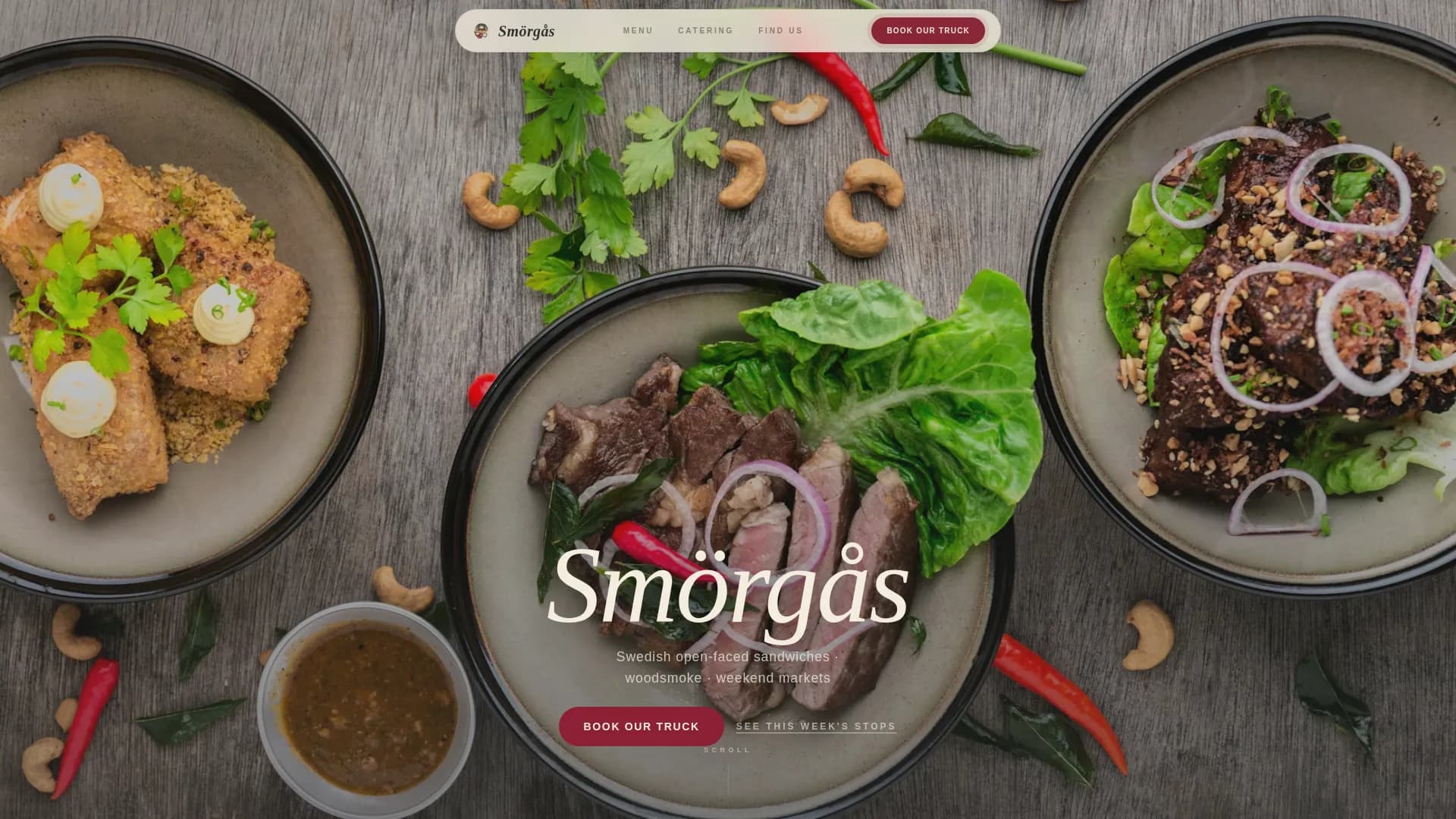 Smrgs — Artisan Swedish Truck Landing Page Template