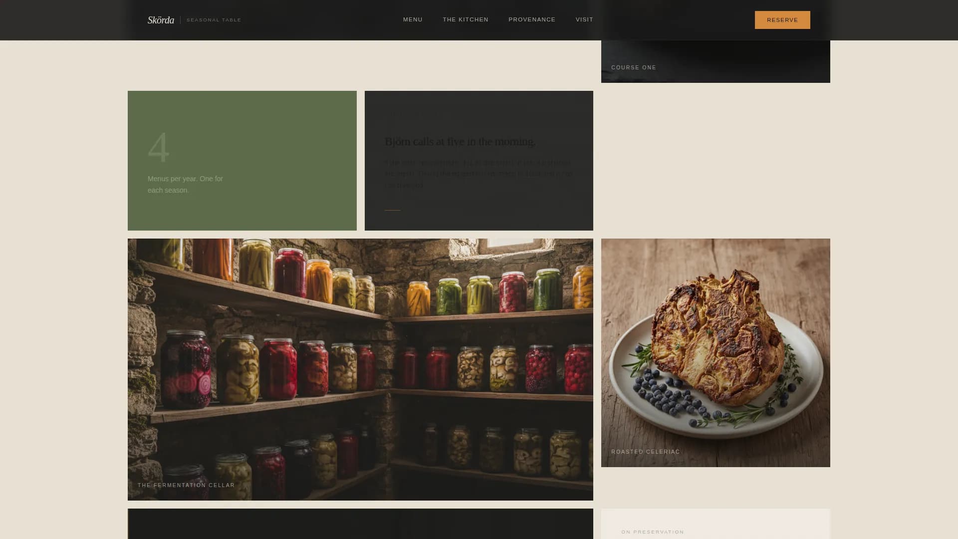 Skrda - Agrarian Nordic Restaurant Landing Page Template