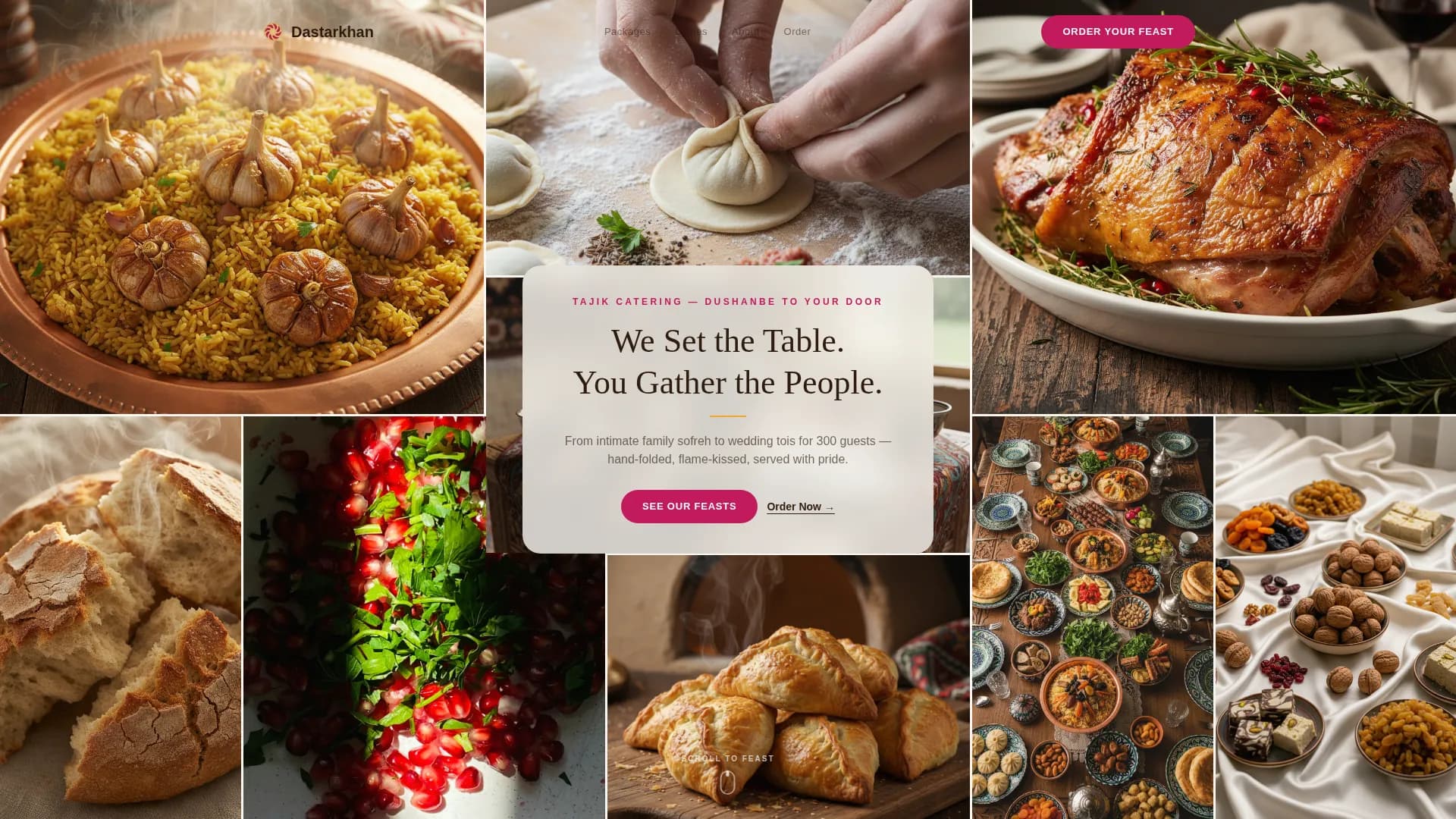 Dastarkhan - Luxe Tajik Catering Landing Page Template