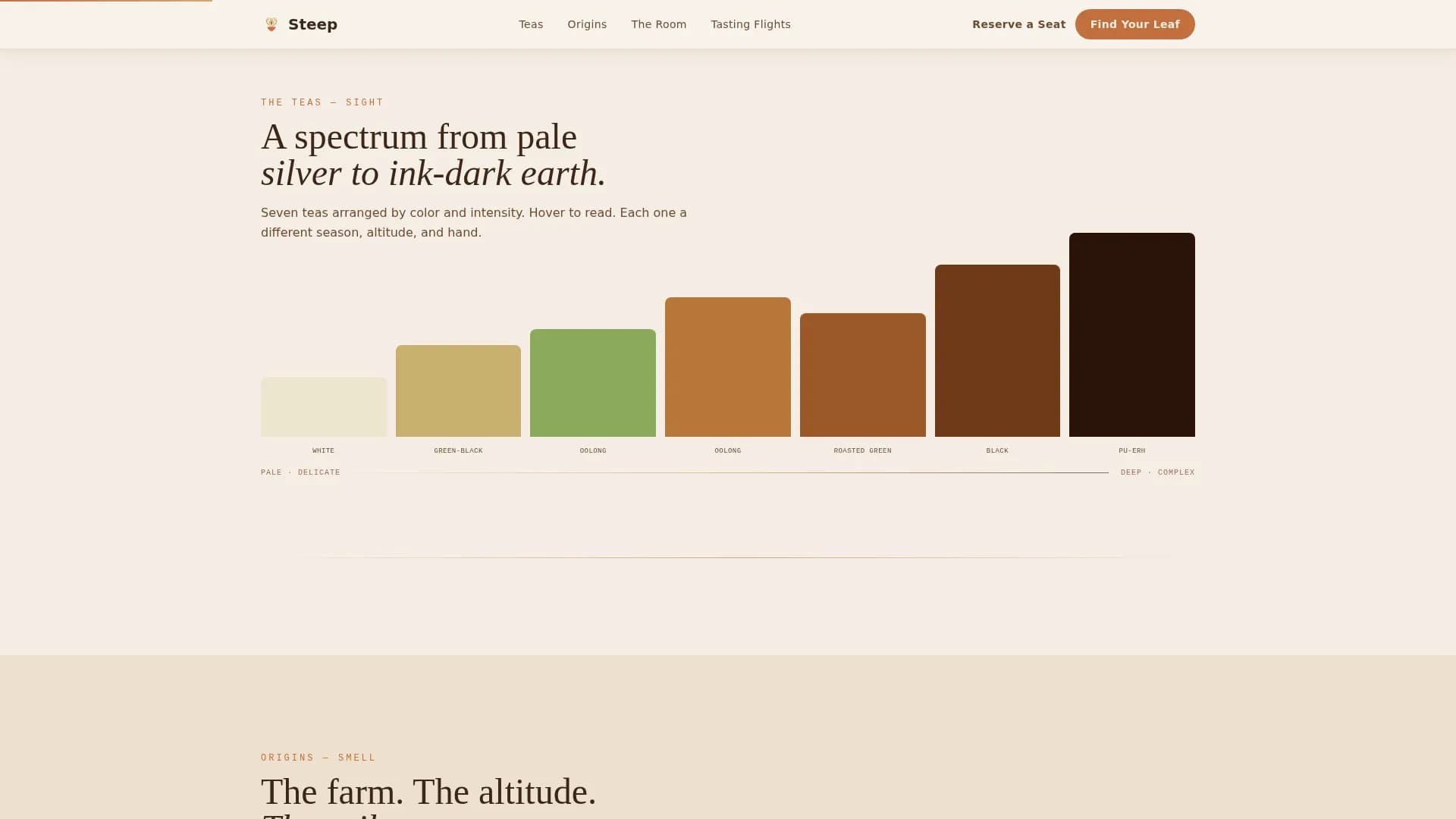 Steep - Artisan Tea House Landing Page Template
