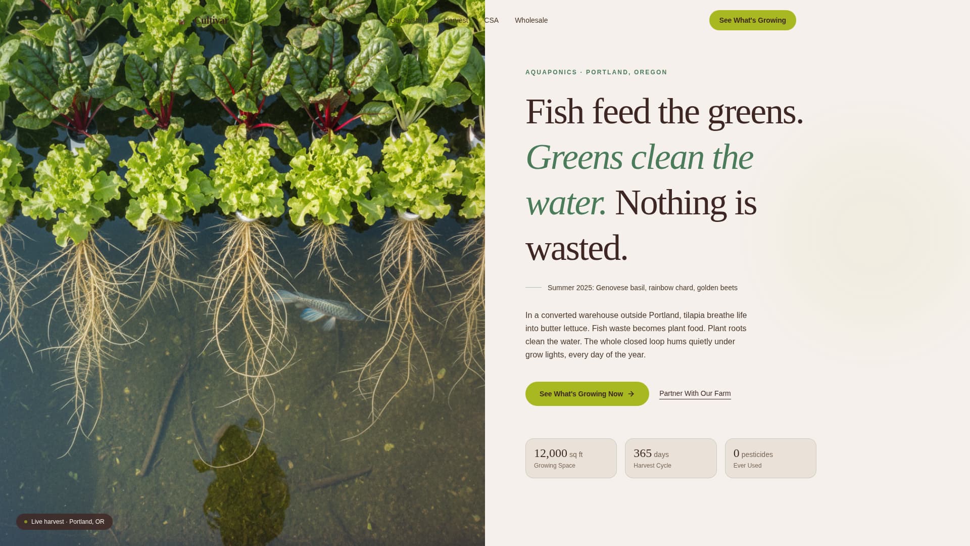 Organic & Sustainable Farm Blog Website Template