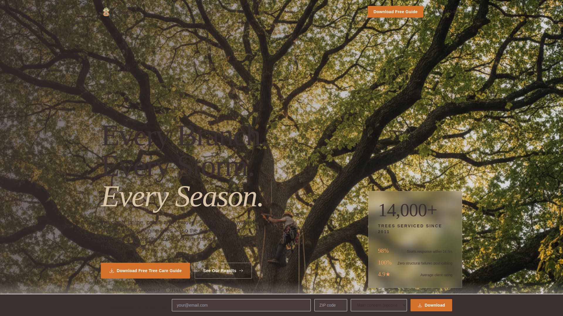 Timber — Certified Tree Care Landing Page Template