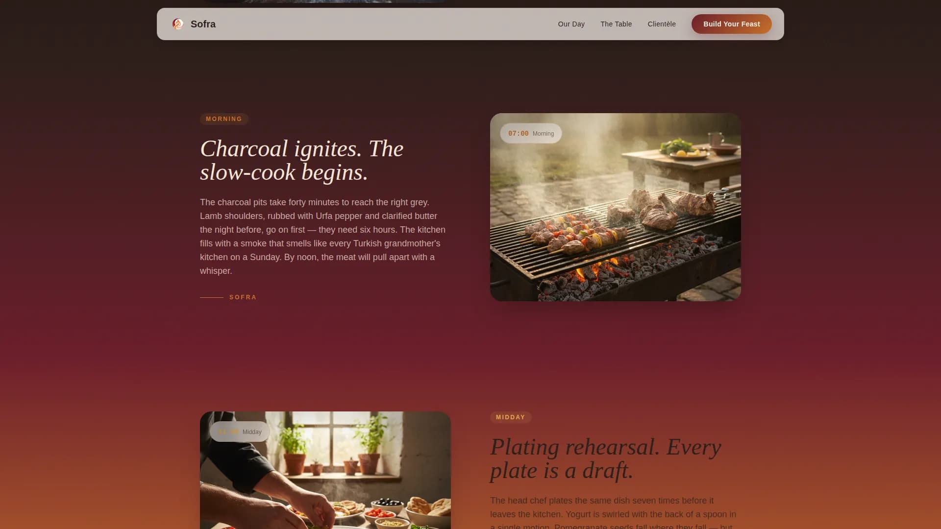 Sofra — Haute Craft Turkish Catering Landing Page Template