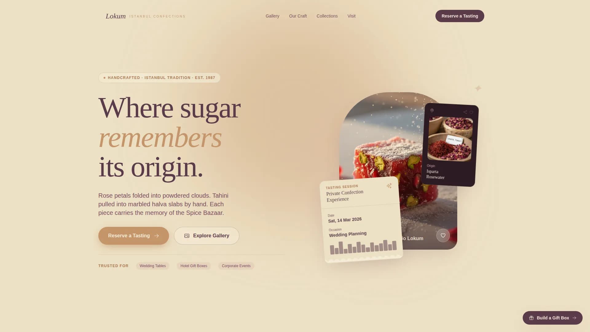 Sultan — Premium Ottoman Confections Landing Page Template