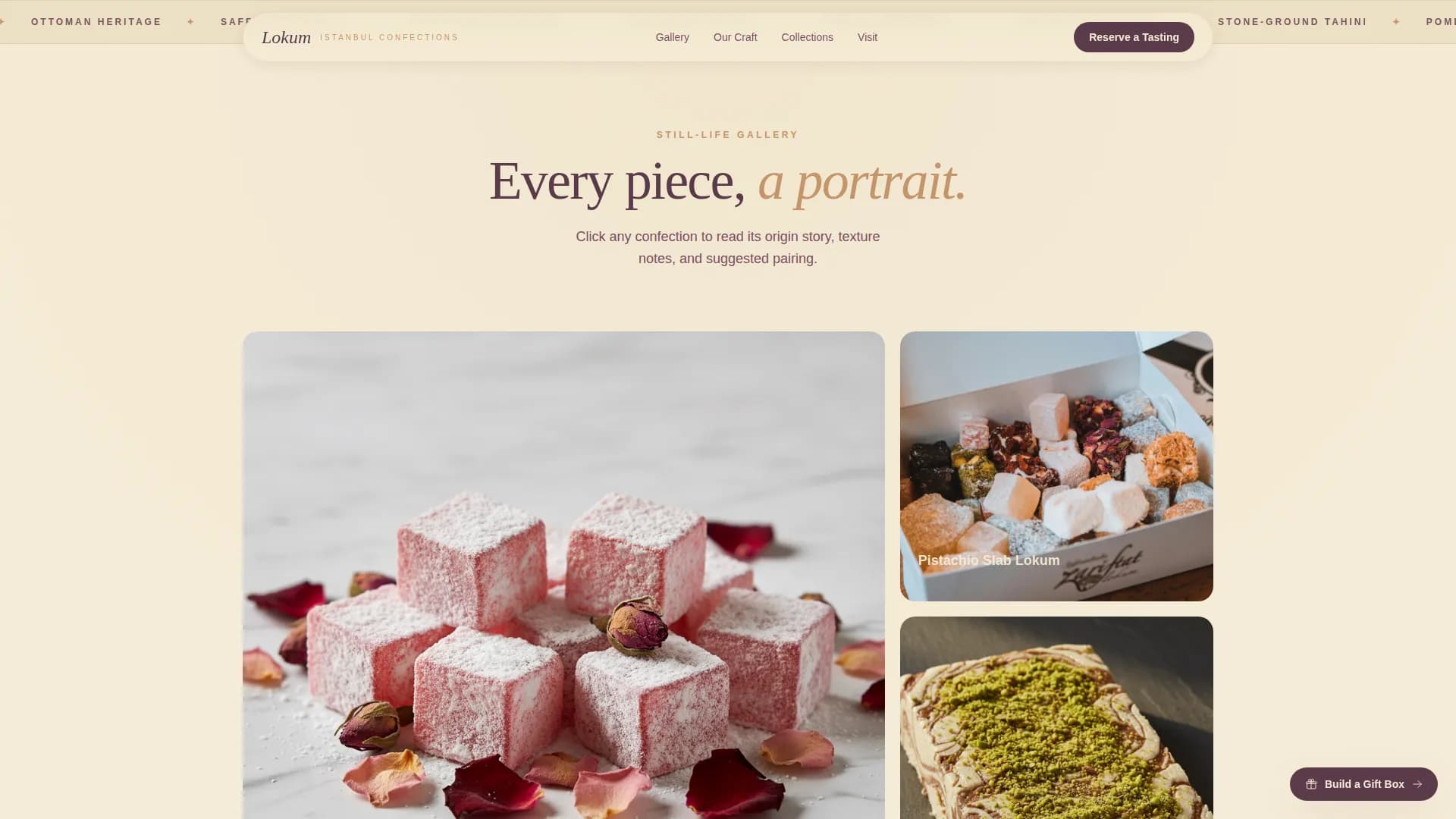 Sultan — Premium Ottoman Confections Landing Page Template