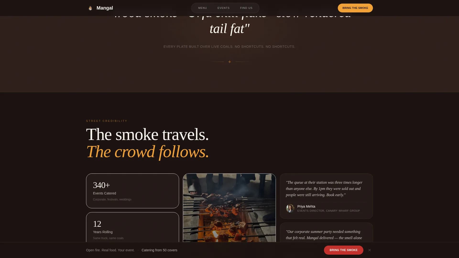 Mangal — Smoky Turkish Food Truck Landing Page Template