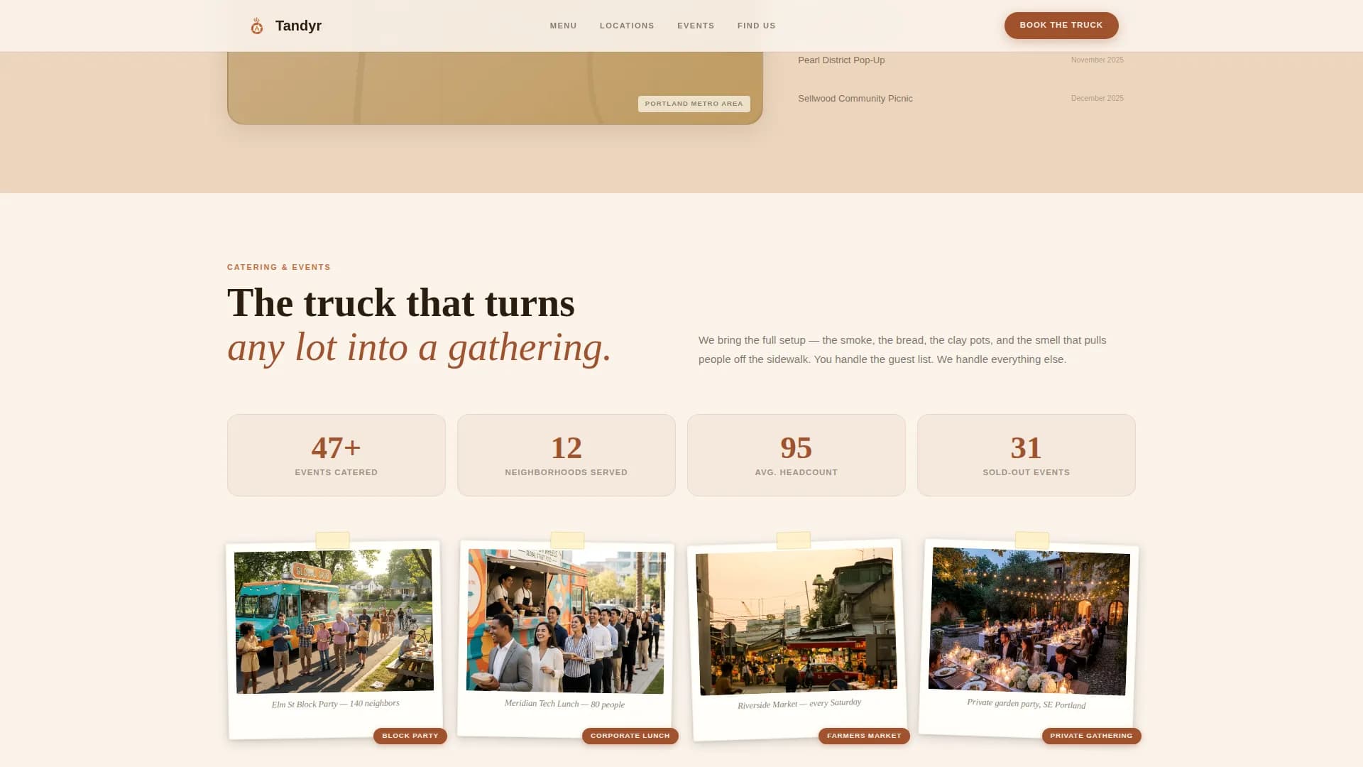 Tandyr — Artisan Turkmen Food Truck Landing Page Template
