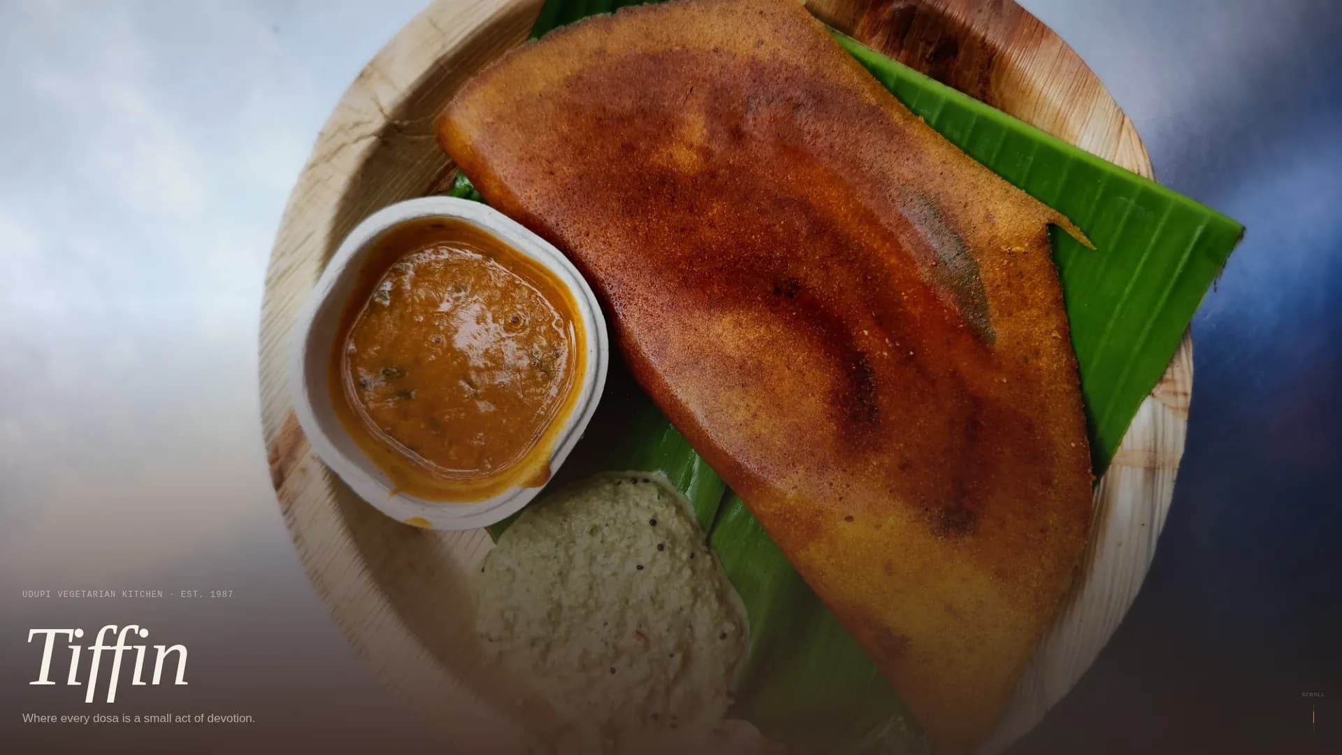 Taste — Serene Udupi Restaurant Landing Page Template