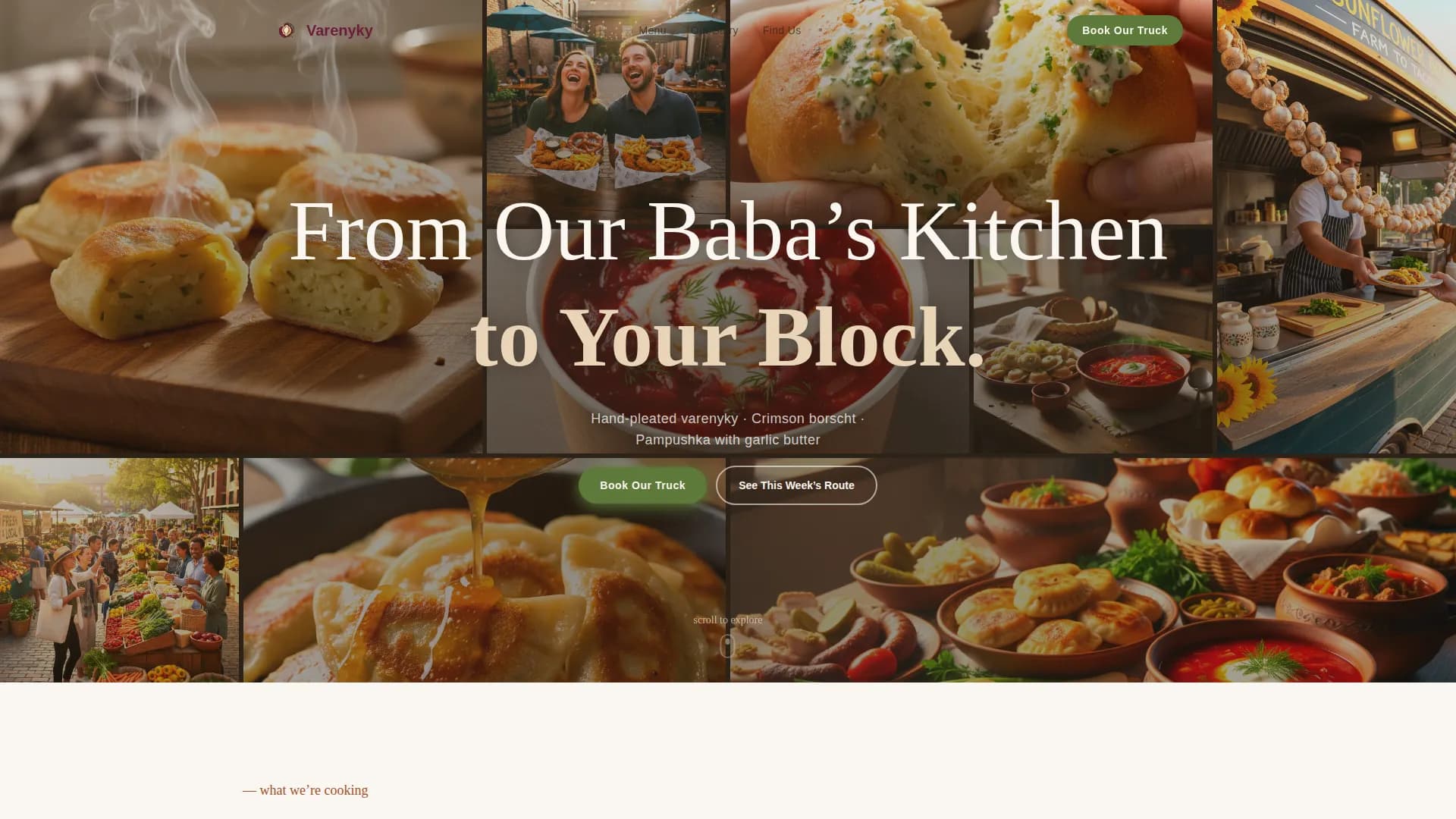 Varenyky — Signature Ukrainian Catering Landing Page Template