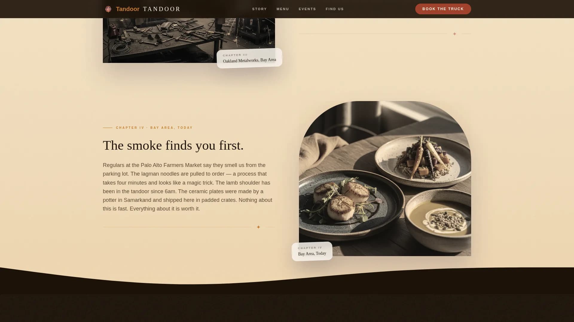 Tandoor — Authentic Silk Road Food Truck Landing Page Template