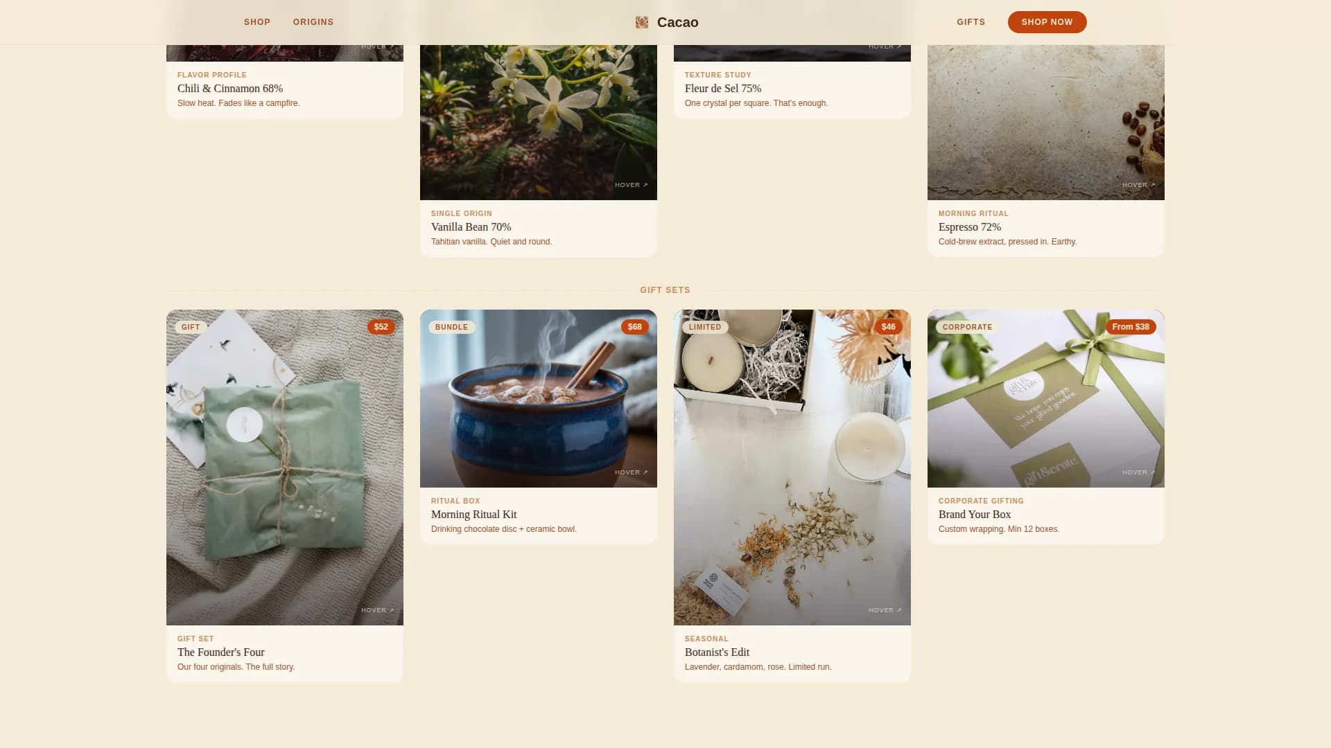 Cacao — Elevate Ethical Chocolate Landing Page Template