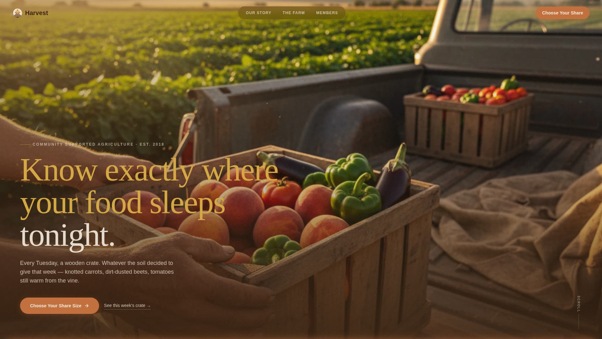 Harvest - Seasonal CSA Landing Page Template