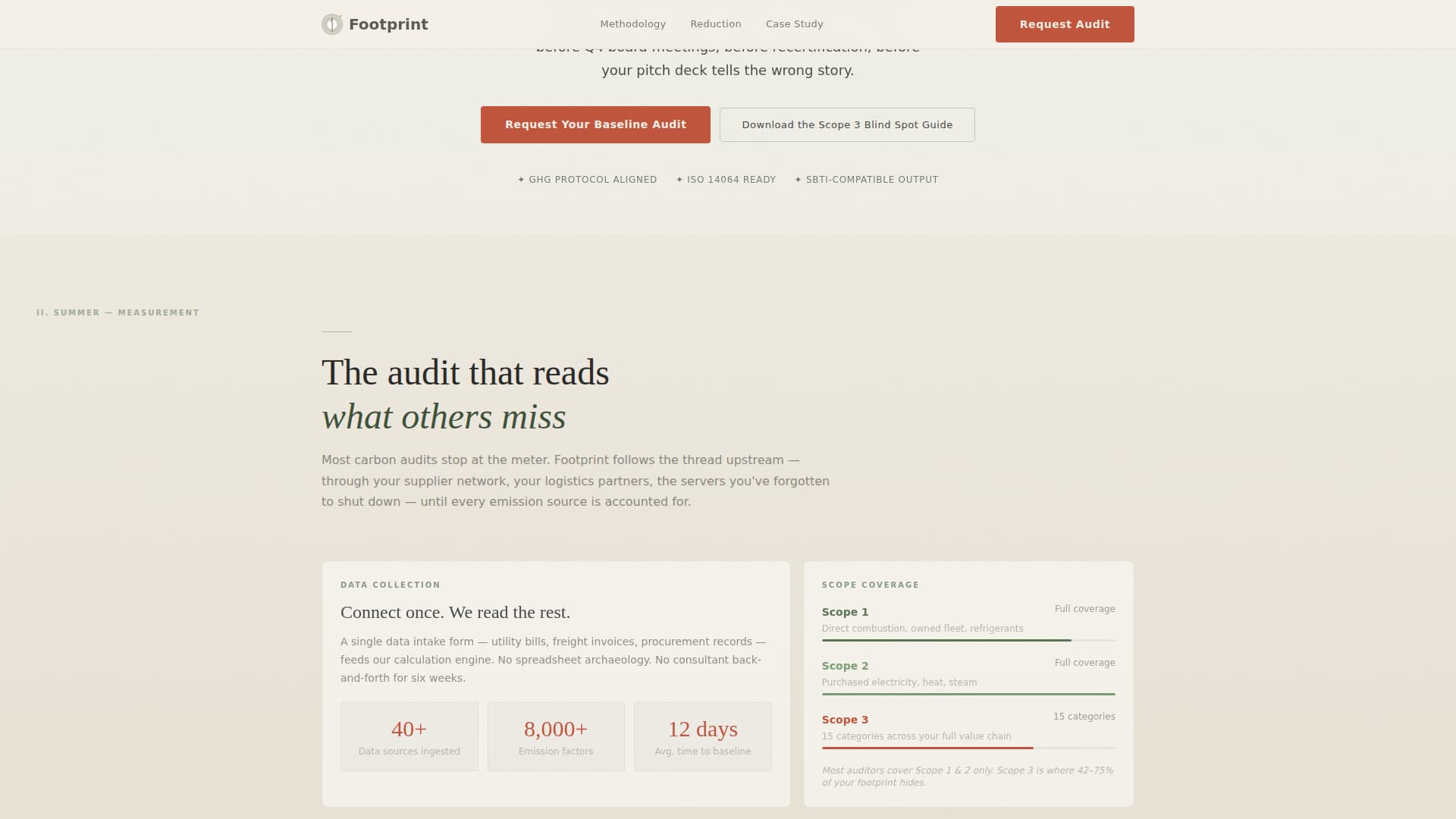 Footprint - Immersive Auditor Landing Page Template