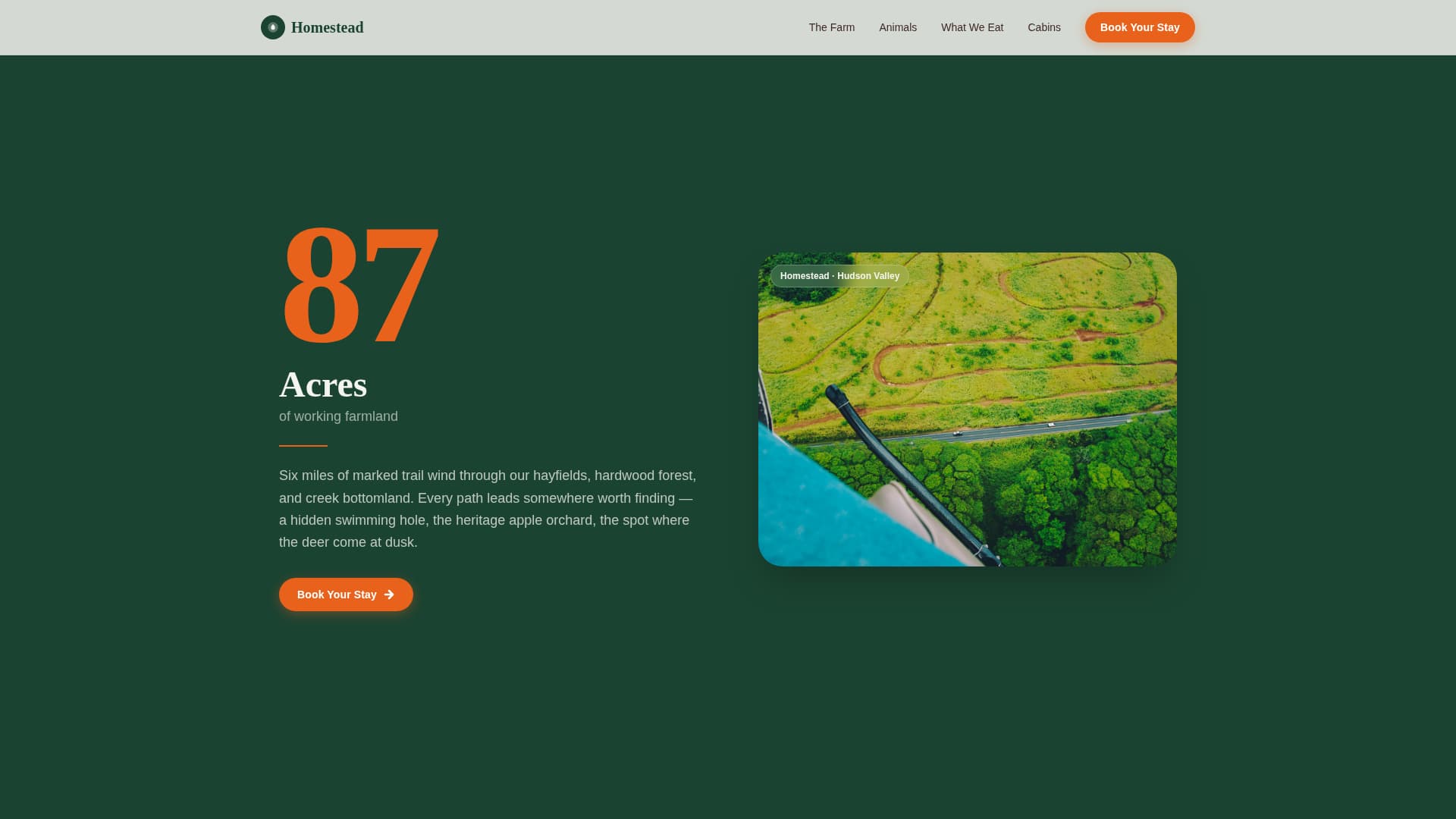 Farm & Ranch Booking Website Template