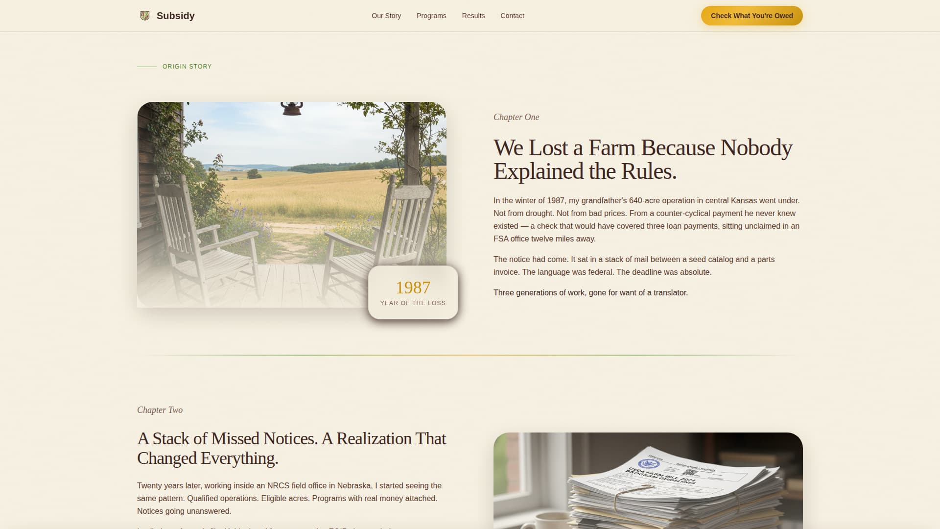 Subsidy - Trusted Farmsubsidy Landing Page Template