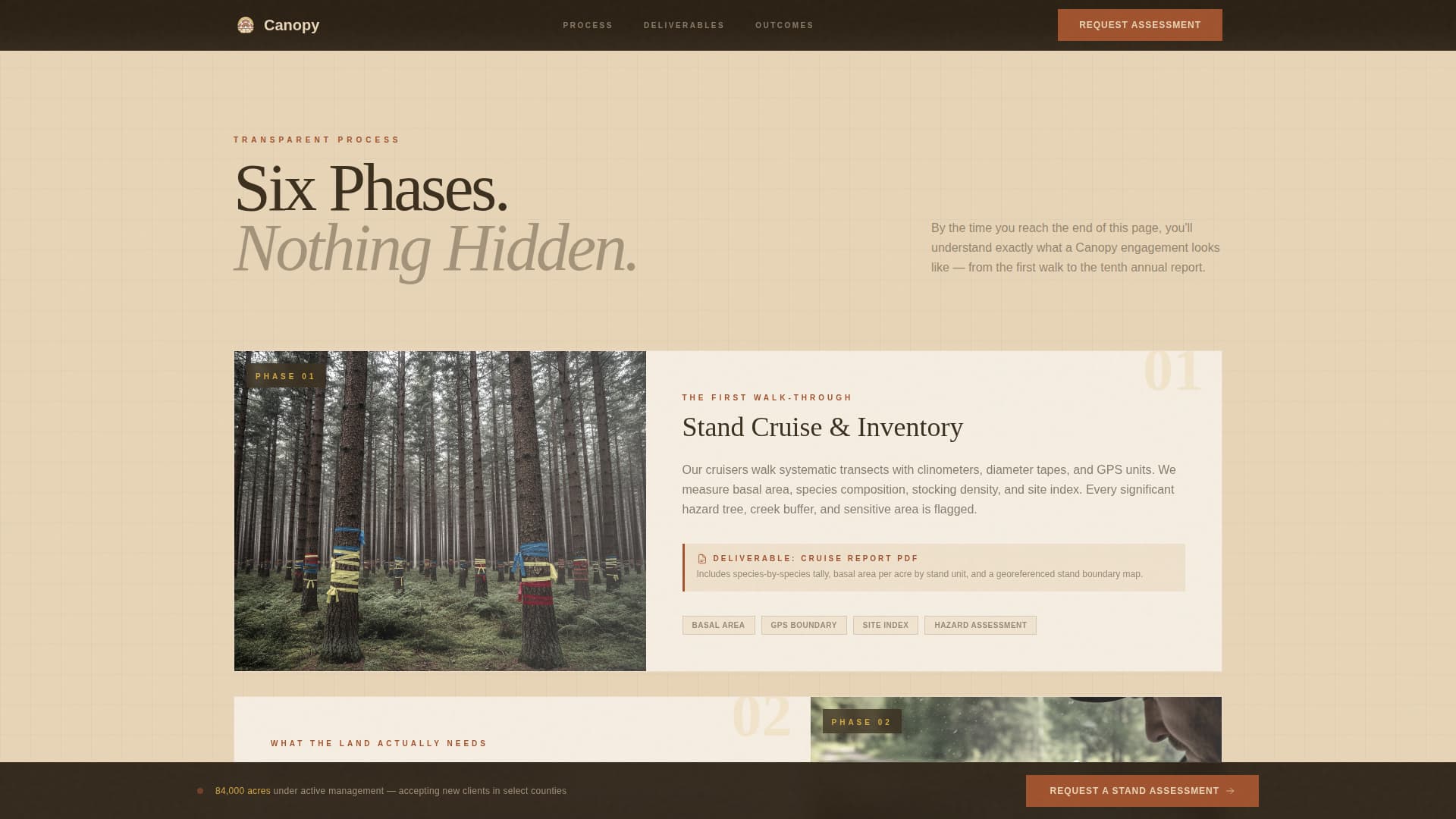 Canopy - Immersive Forestry Landing Page Template