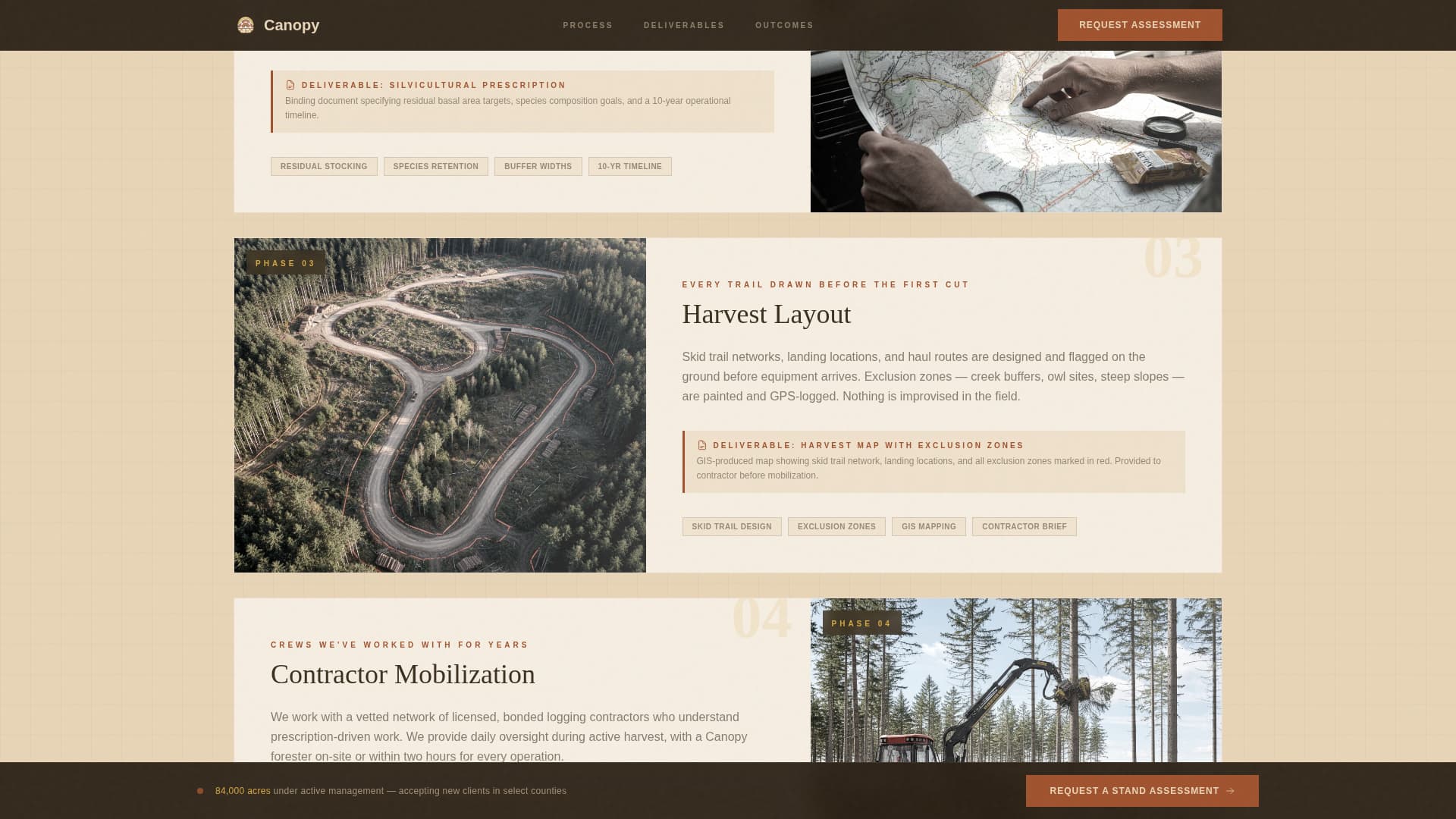 Canopy - Immersive Forestry Landing Page Template