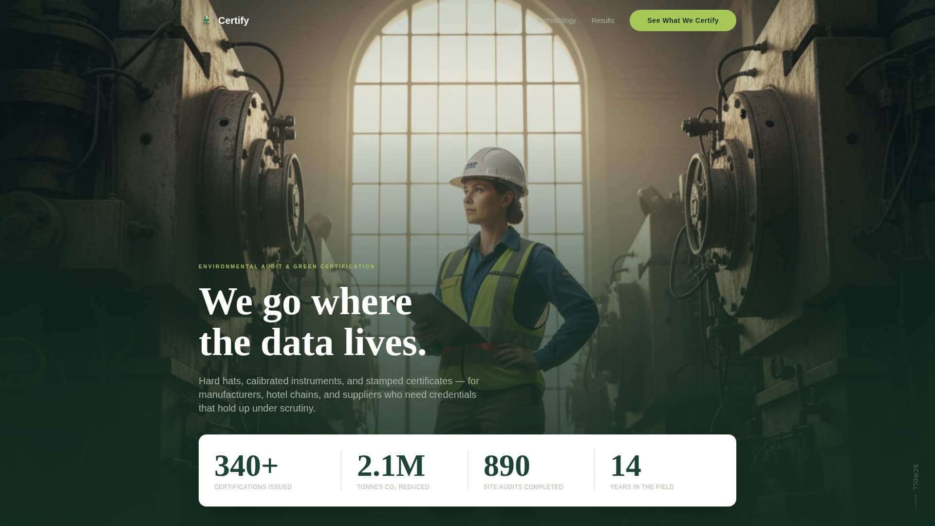Certify - Trusted Greencertification Landing Page Template