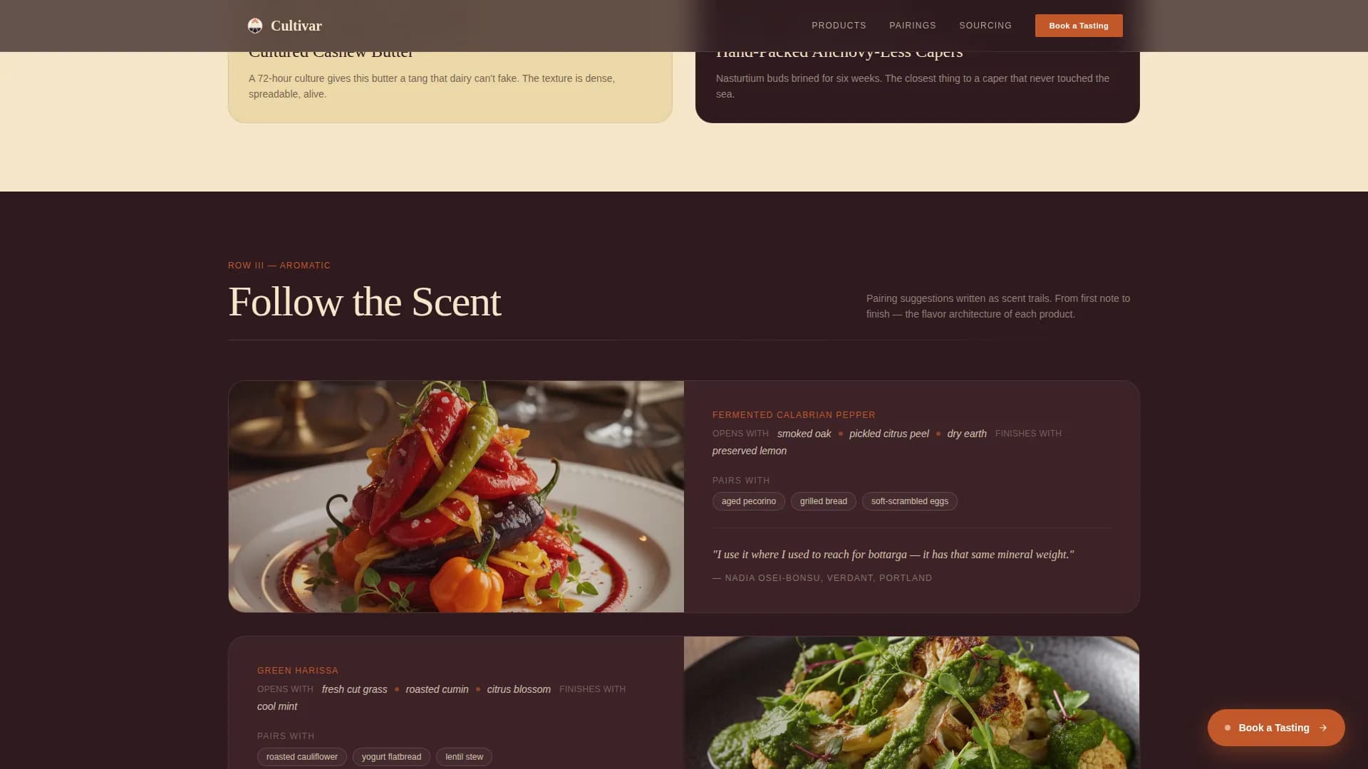 Cultivar — Premium Vegetarian Goods Landing Page Template