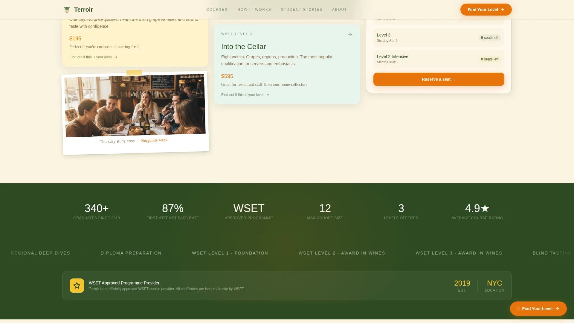Terroir - Agrarian Wine Education Landing Page Template