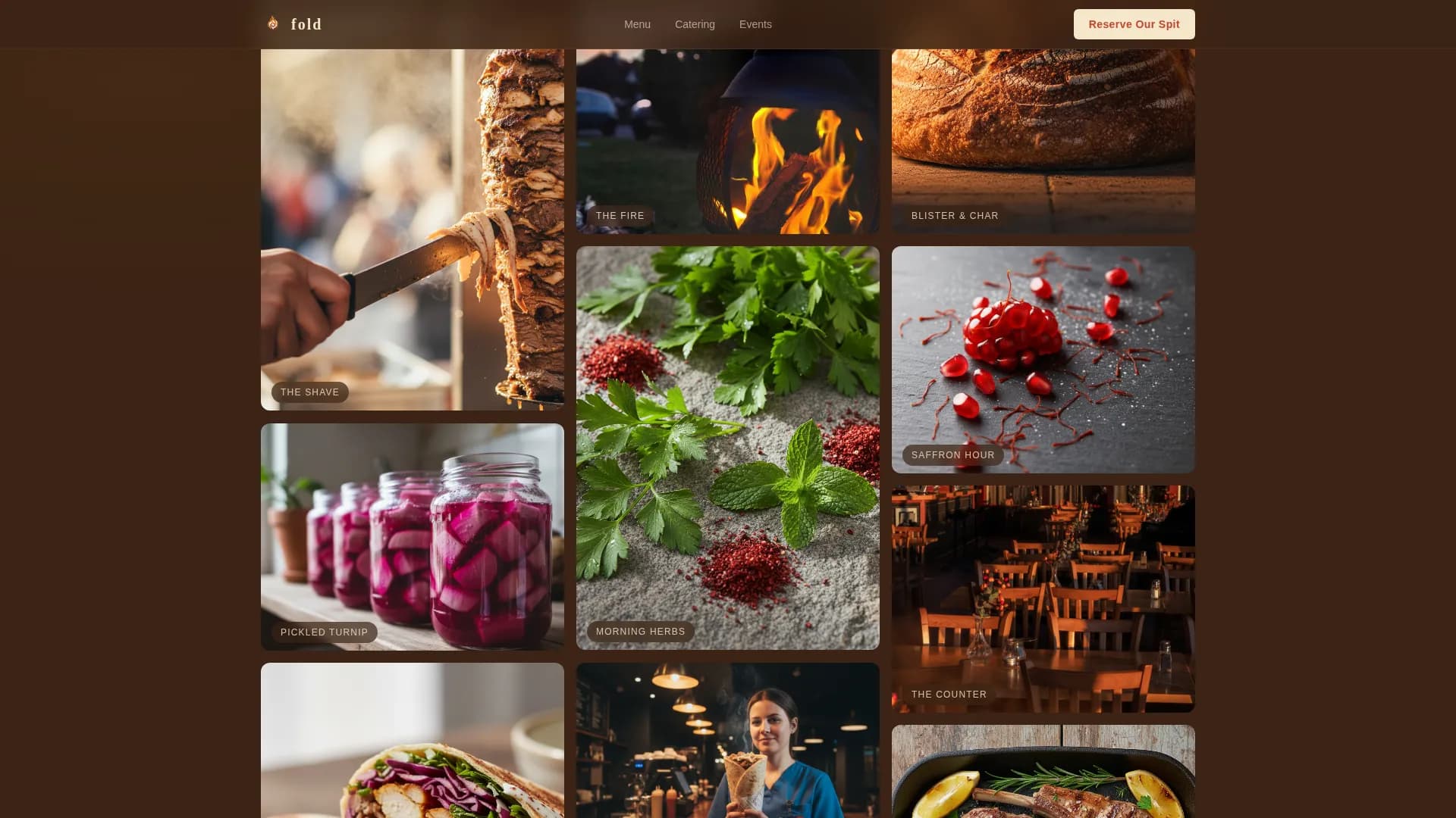 Fold - Agrarian Shawarma Event Landing Page Template