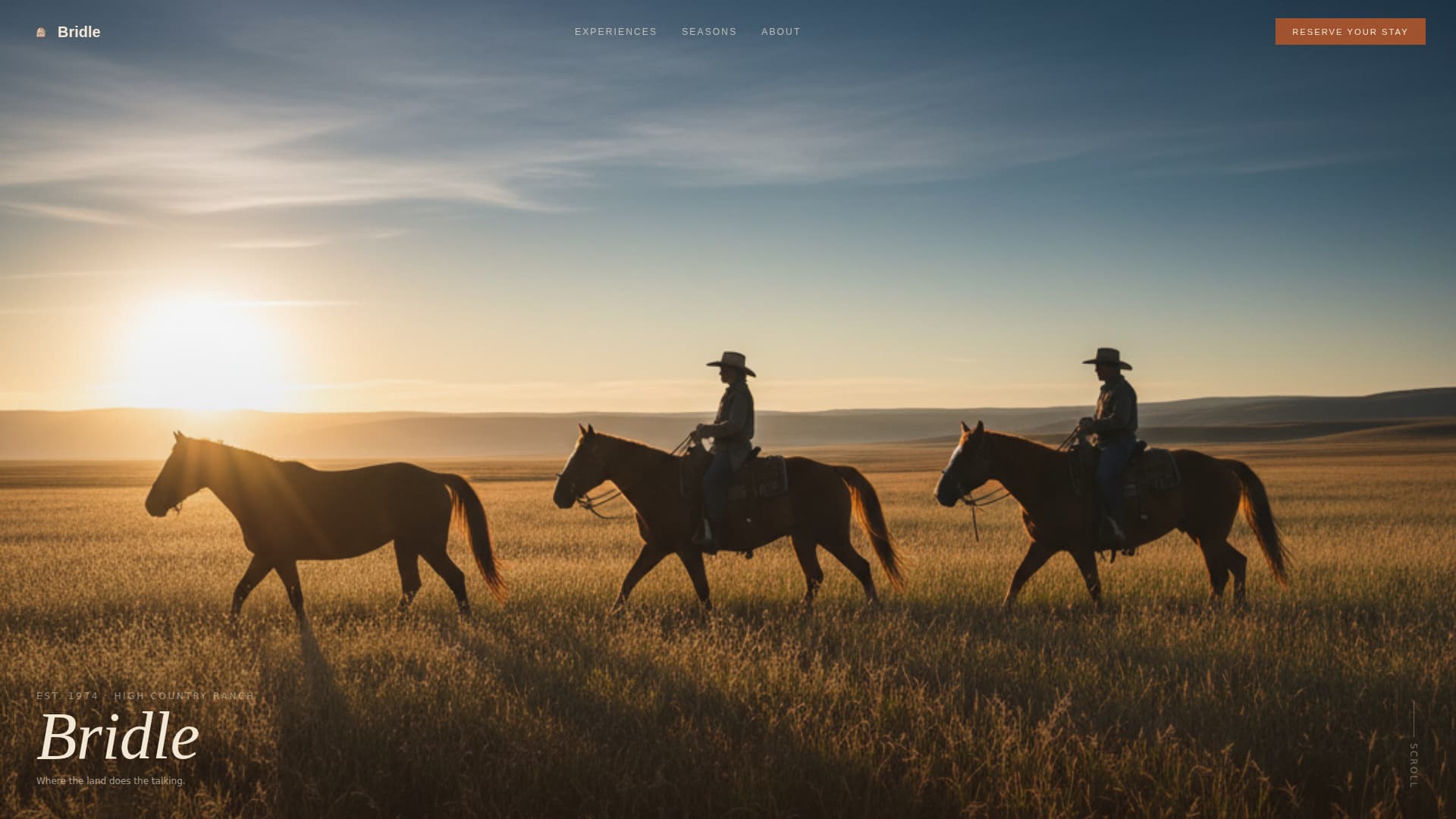 Bridle - Rustic Ranch Landing Page Template