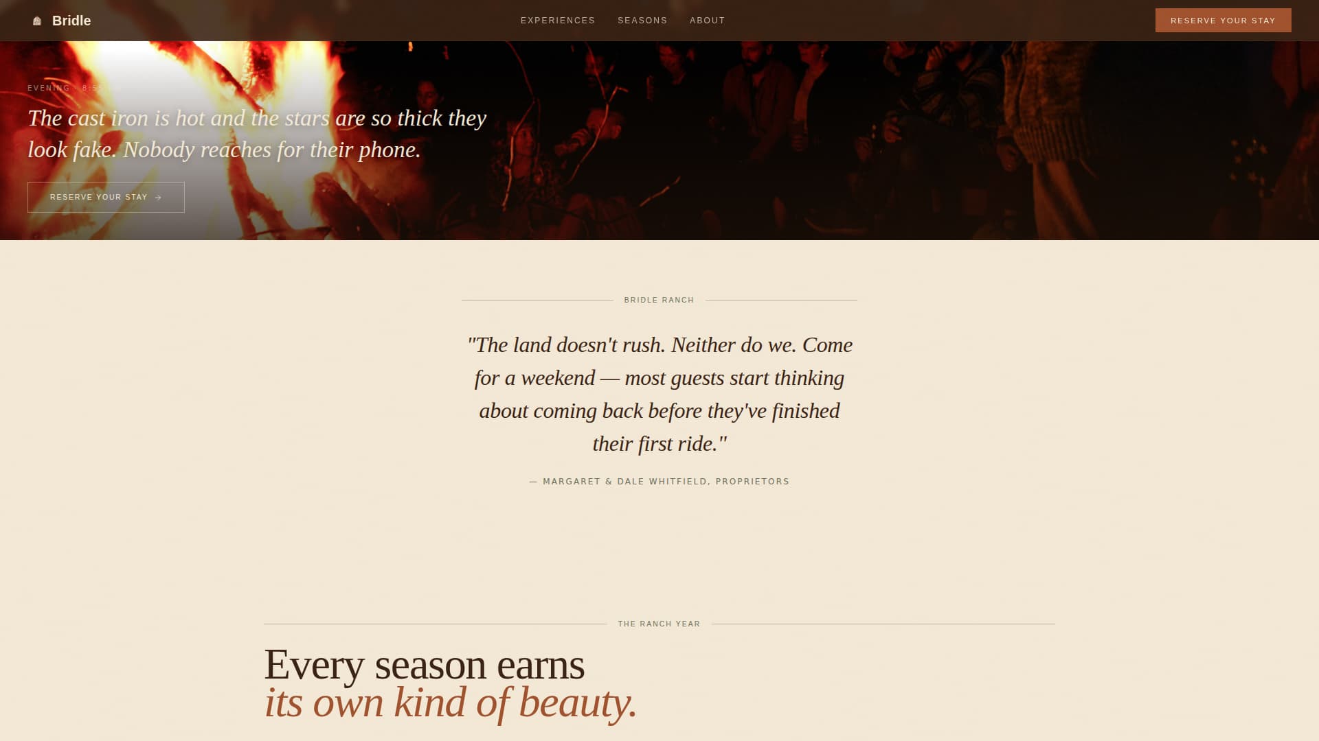 Bridle - Rustic Ranch Landing Page Template