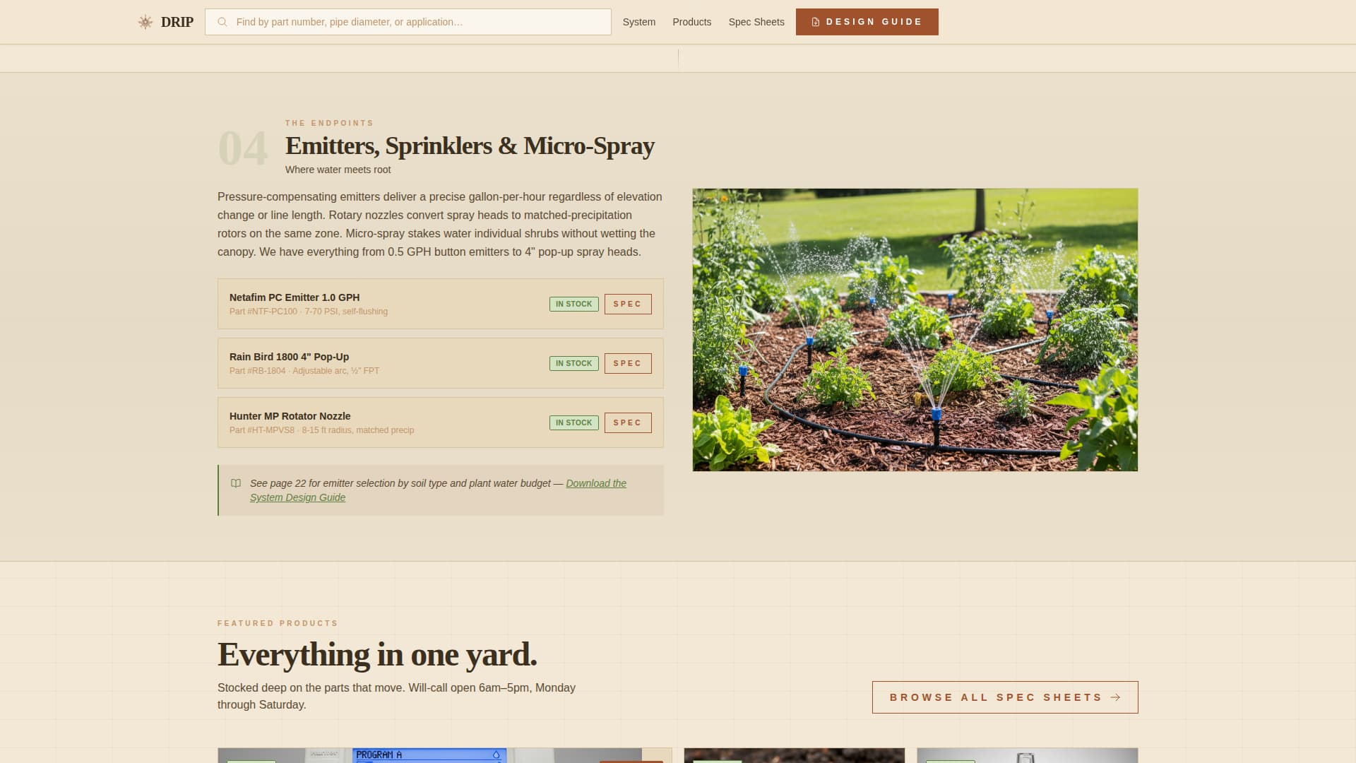 Drip - Reliable Irrigation Landing Page Template