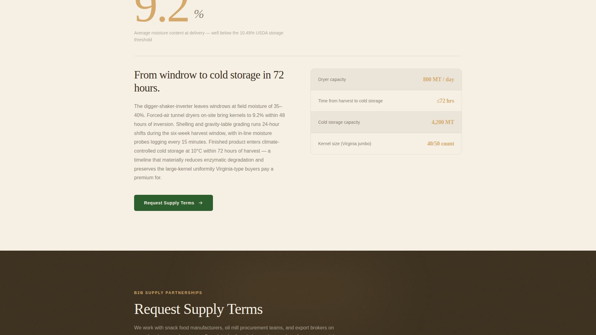 Crop & Grain Farming Privacy Policy Website Template