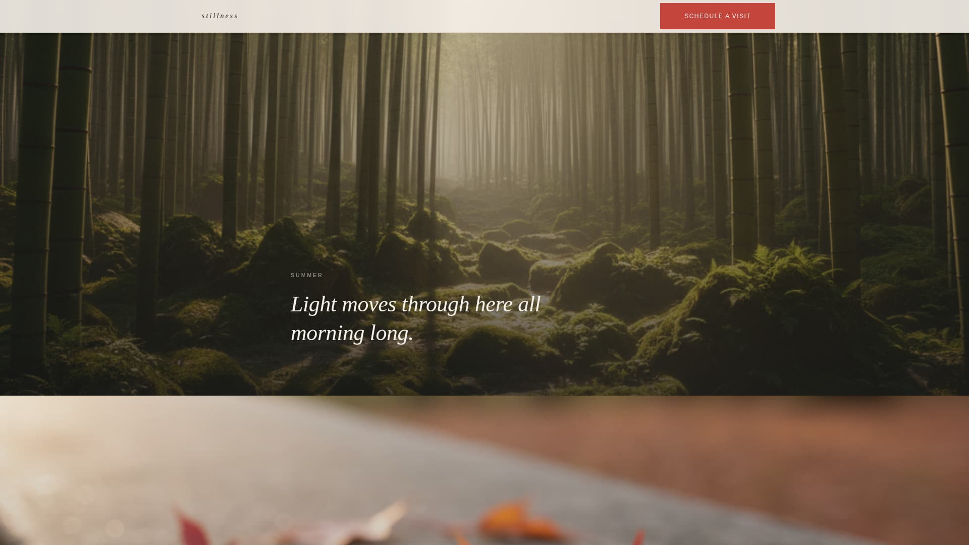Stillness - Serene Cremationgarden Landing Page Template