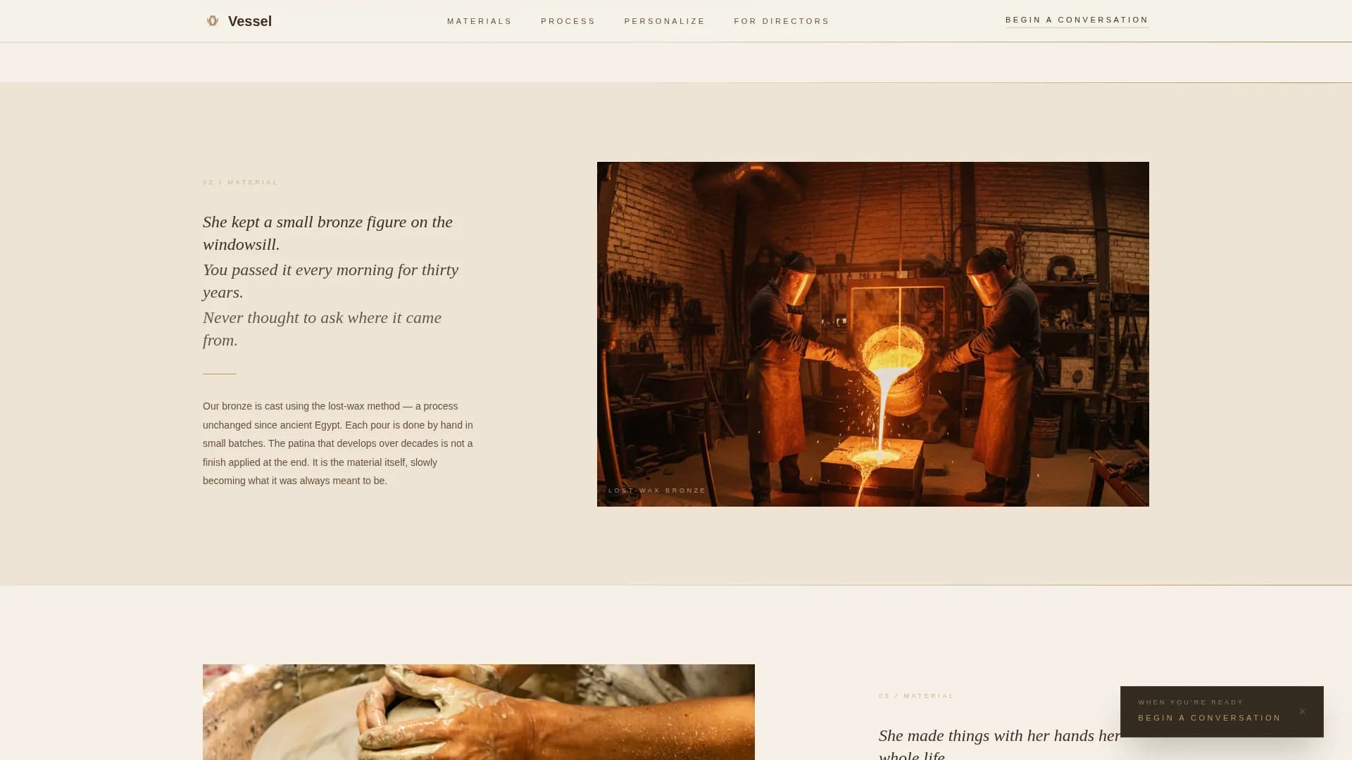 Vessel — Premium Urn Design Landing Page Template