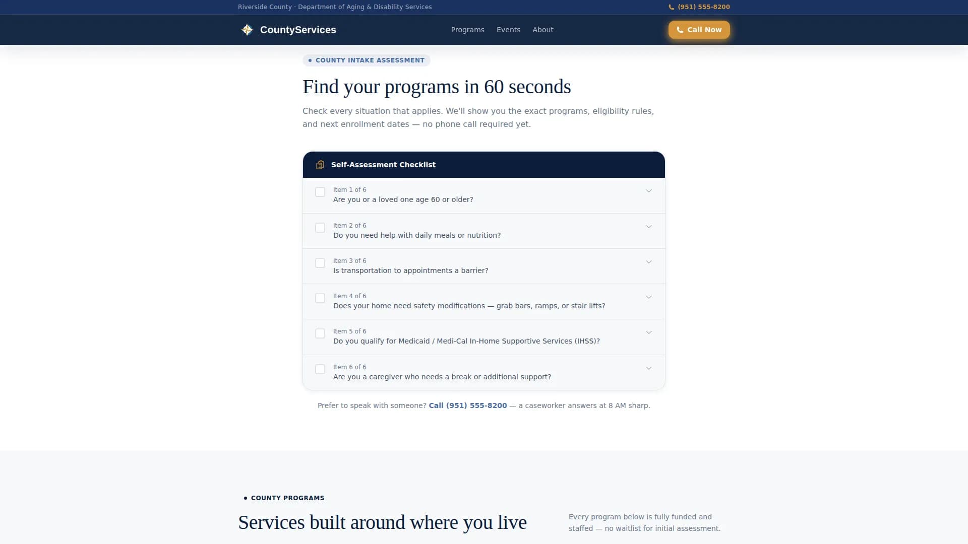 Senior & Disability Professional Website Template