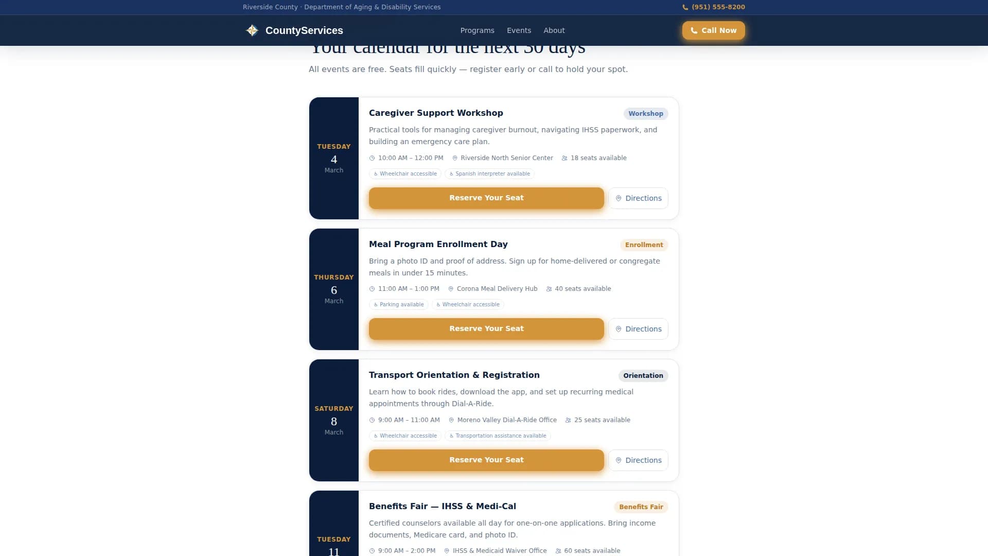 Senior & Disability Professional Website Template