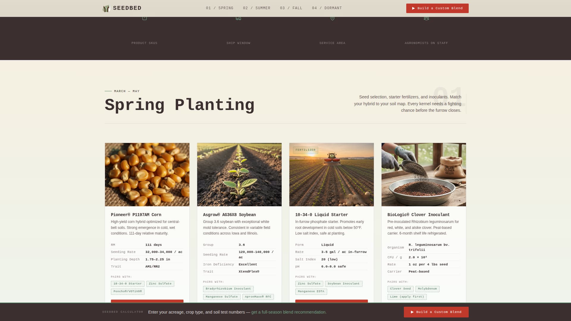 Agricultural Equipment & Supply Booking Website Template