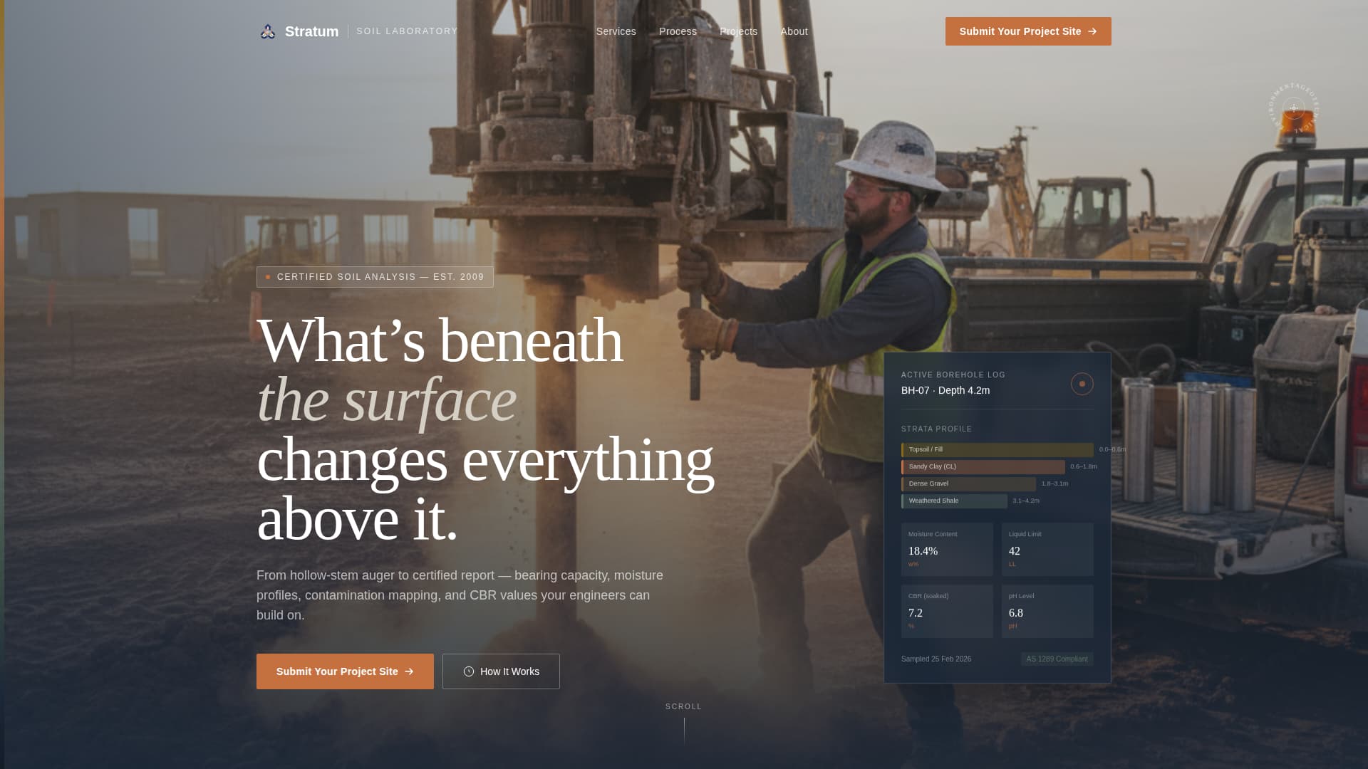 Soil & Water Conservation Specialist Professional Website Template