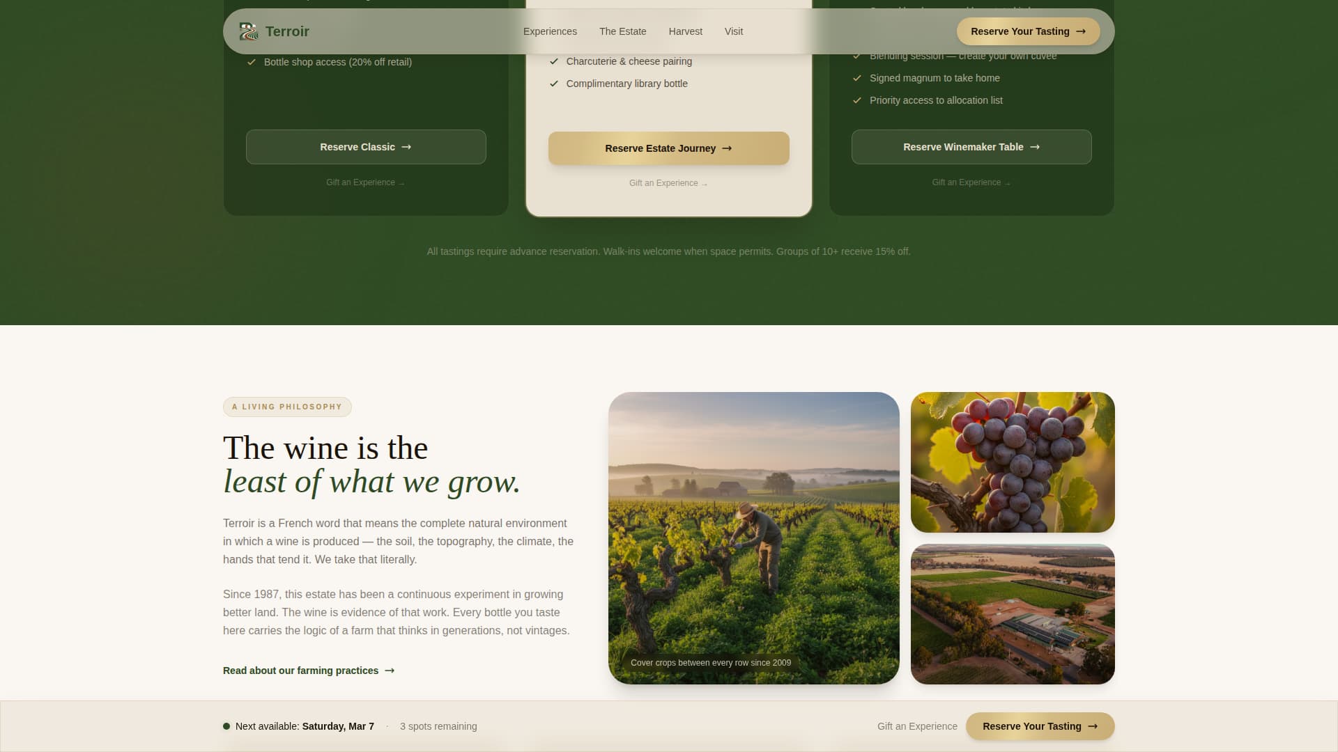 Agri-Tourism & Farm Experience Specialist Booking Website Template