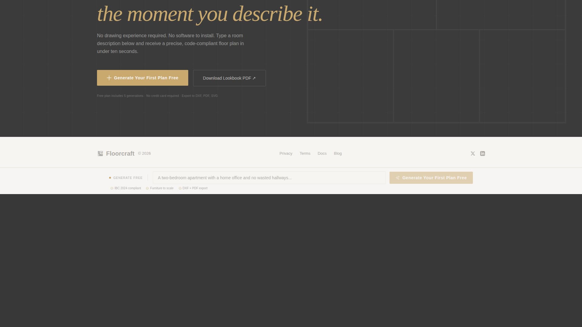 Floorcraft - Intelligent Floorplan Landing Page Template
