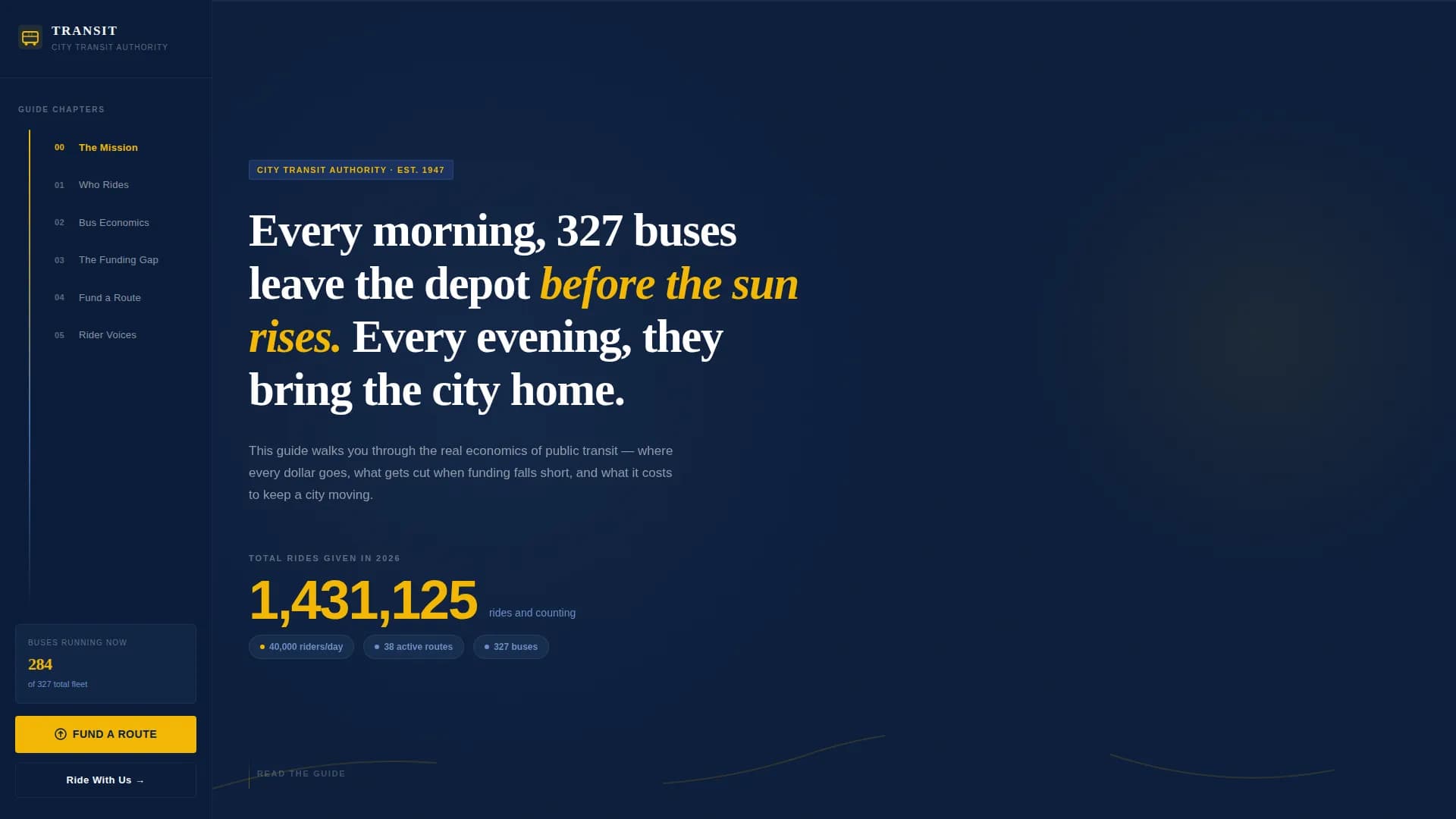 Mobilize — Community Transportation Authority Landing Page Template