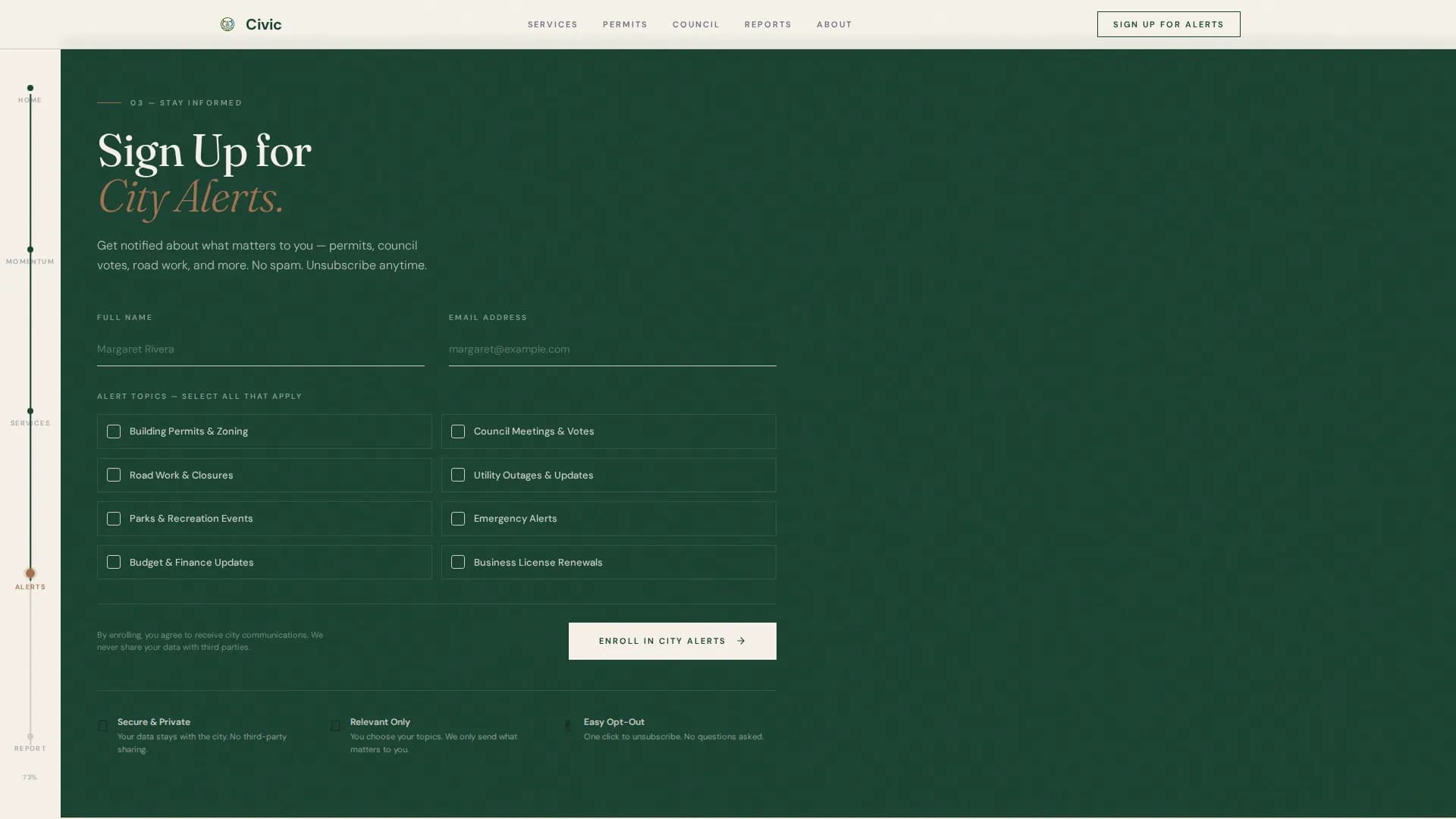 Civic — Accessible Government Services Landing Page Template