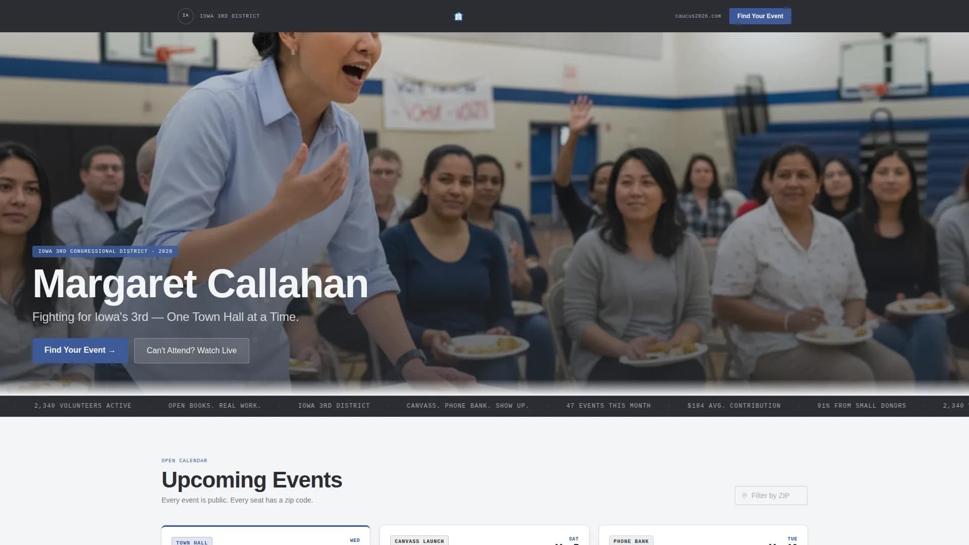 Caucus — Civic Political Engagement Landing Page Template