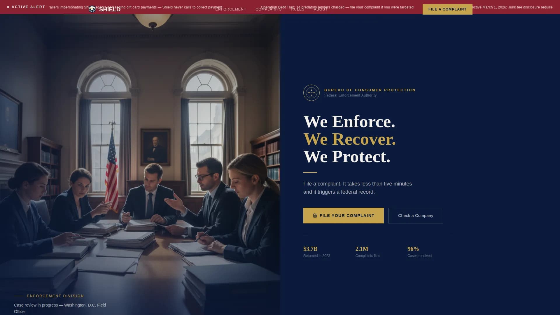 Shield — Consumer Agency Landing Page Template