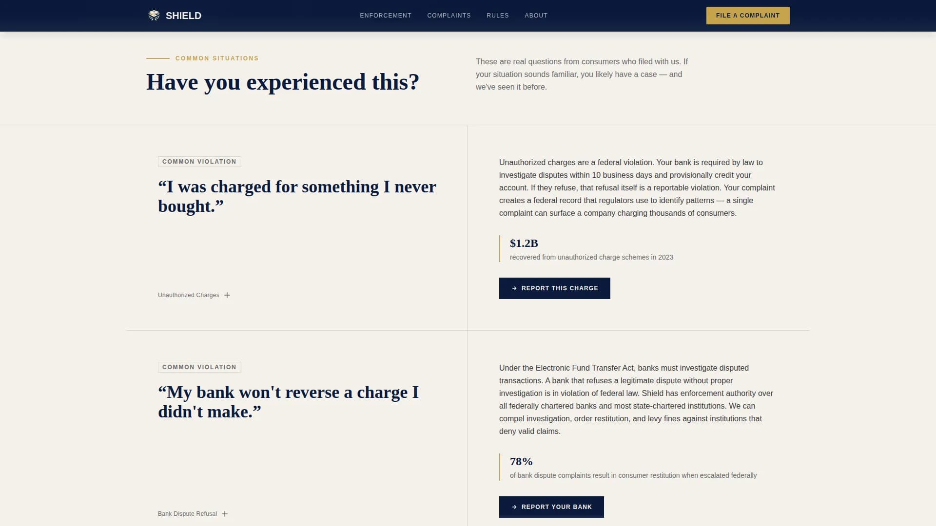 Shield — Consumer Agency Landing Page Template