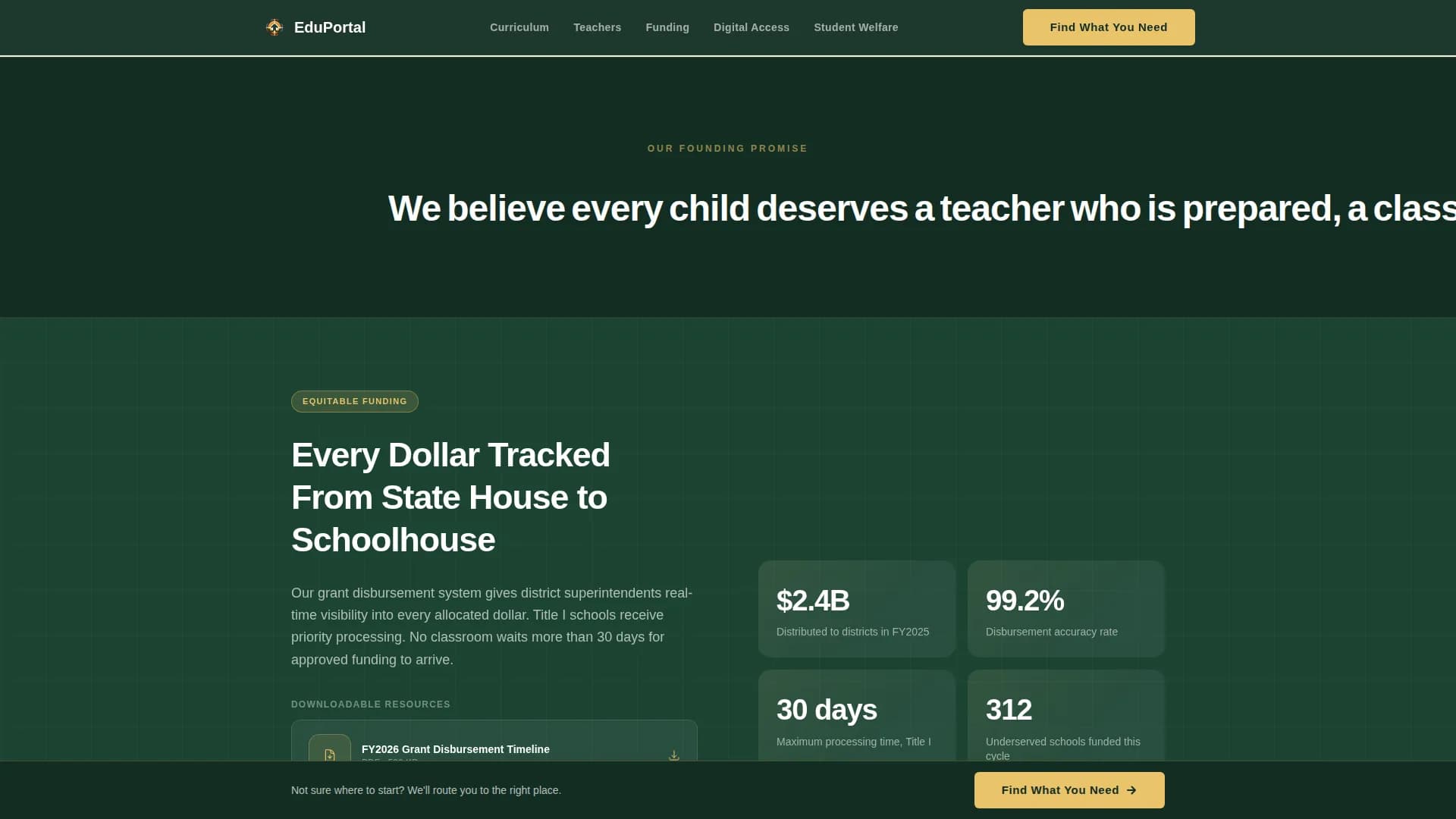Edumandate — Accessible Learning Equity Landing Page Template