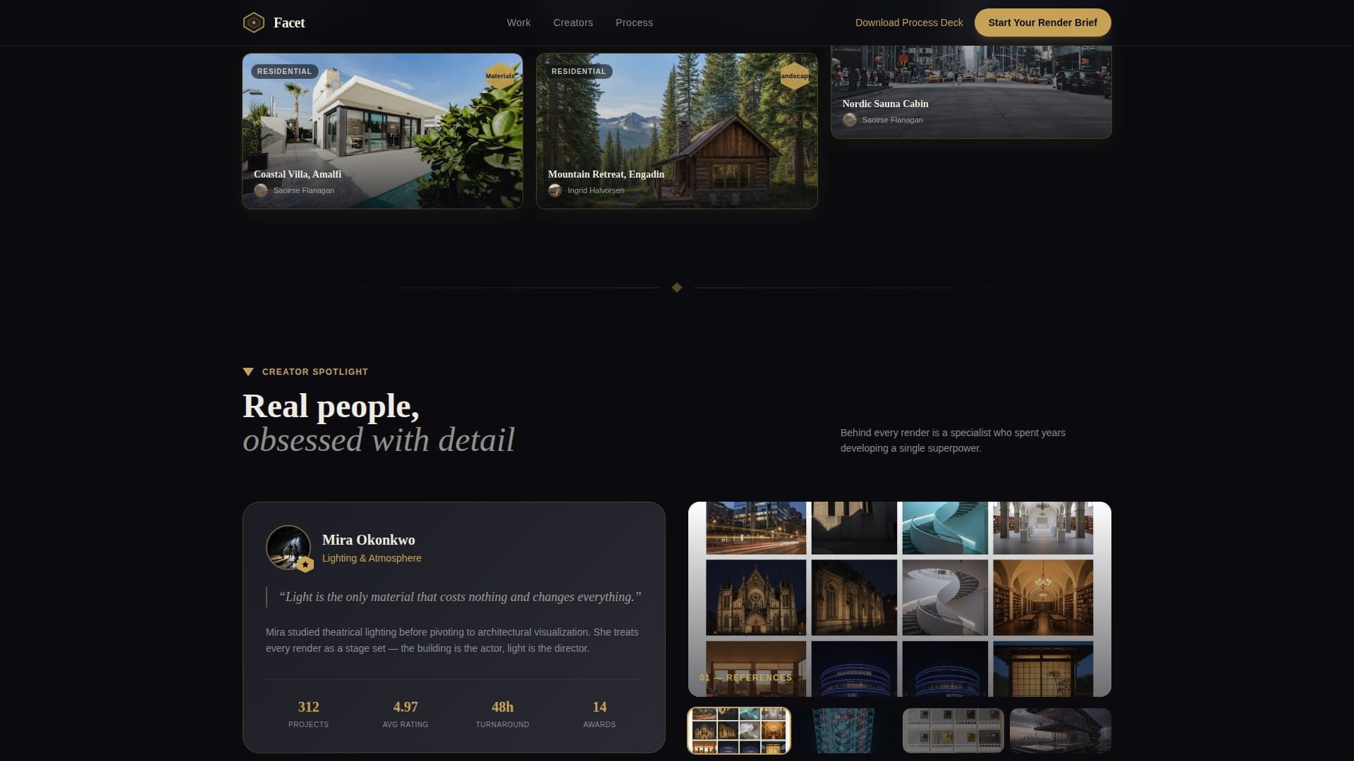 3D Visualization & Rendering Portfolio Website Template