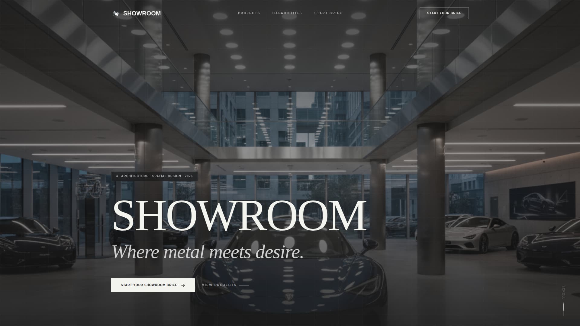 Retail & Commercial Space Design Portfolio Website Template